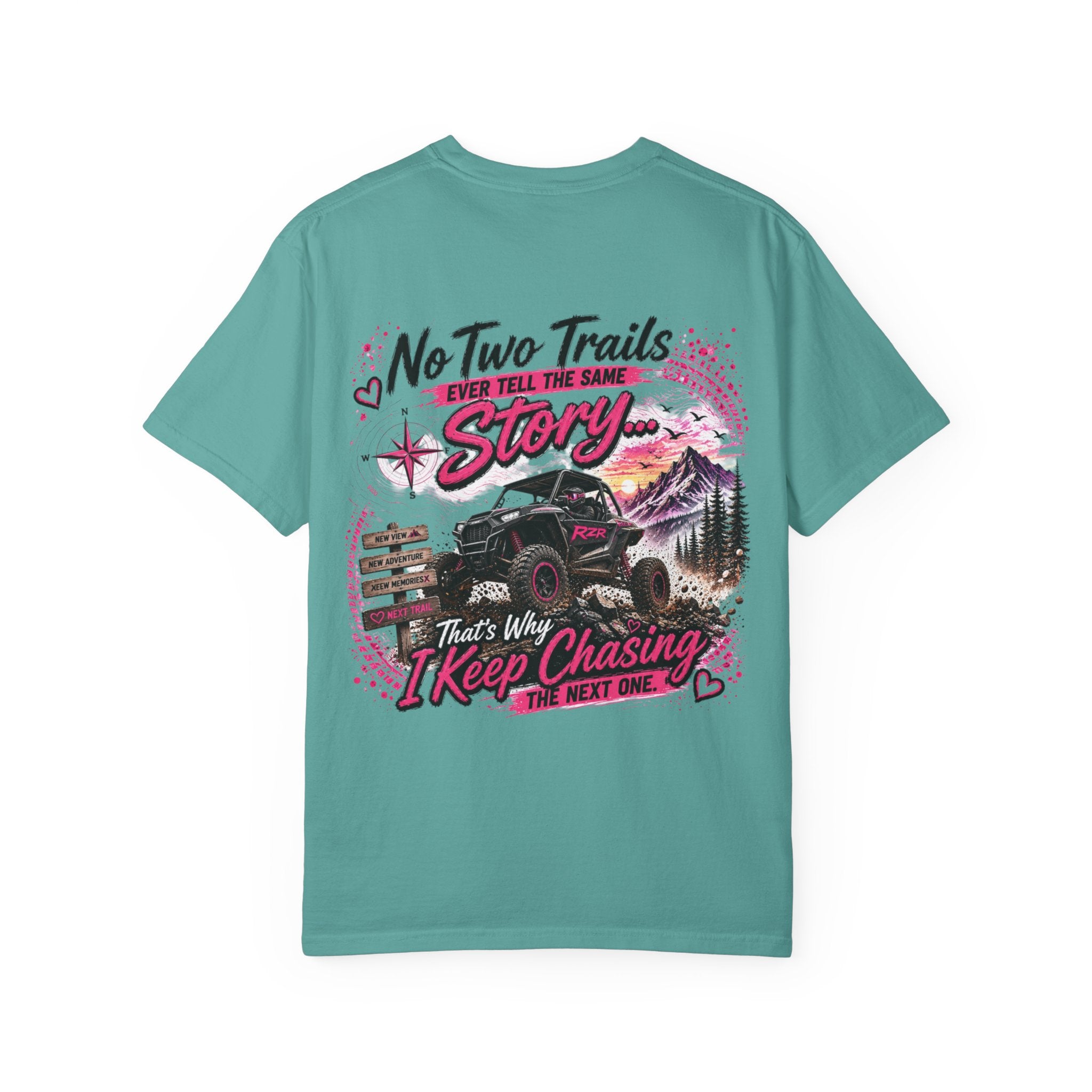 Off-Road Adventure T-Shirt — "No Two Trails Ever Tell the Same Story" Graphic Tee