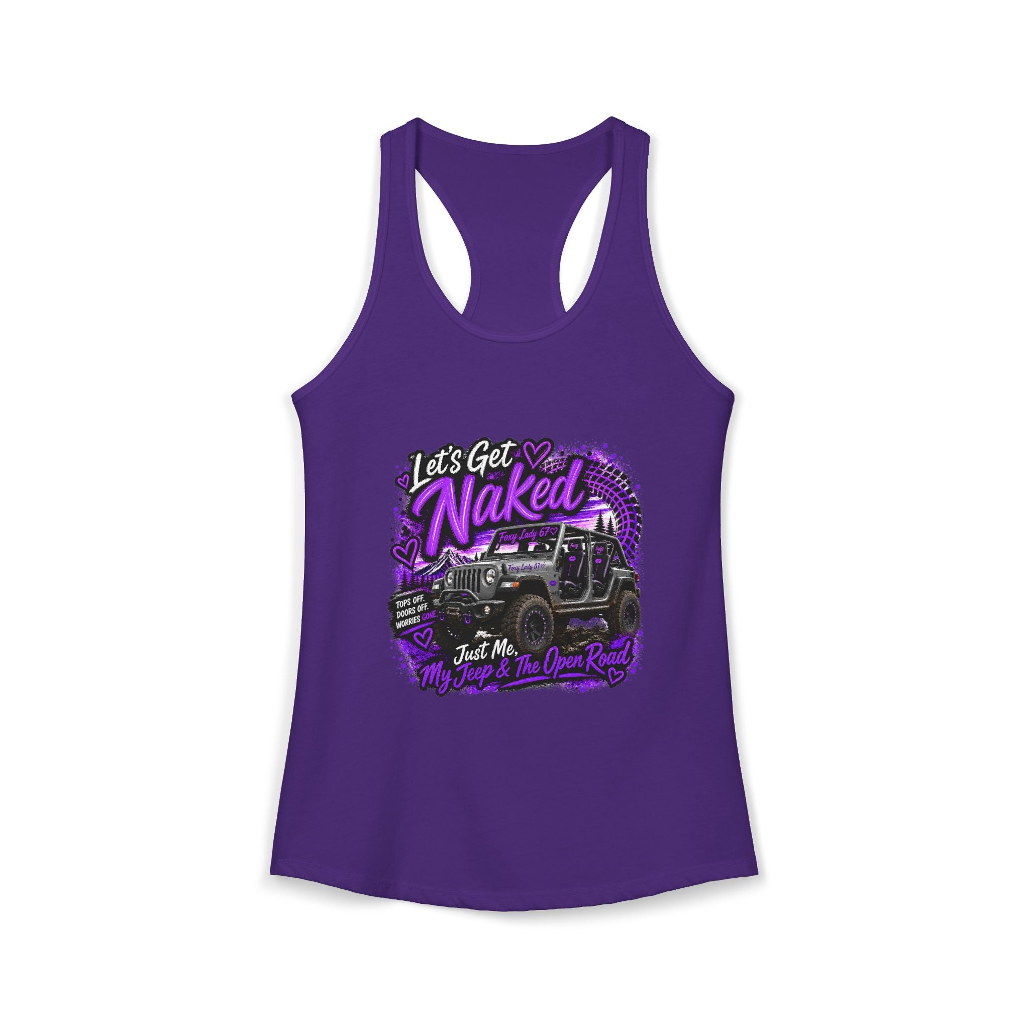 Let's Get Naked Jeep - Women's Ideal Racerback Tank
