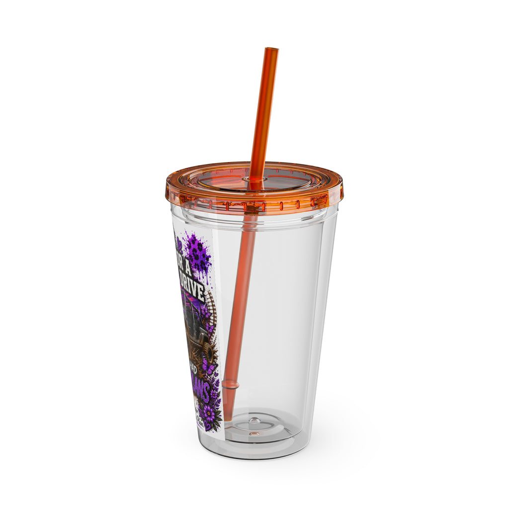 "I Left for a Peaceful Drive, The Mud Had Other Plans" Off‑Road Jeep Travel Cup — 16oz Tumbler with Straw
