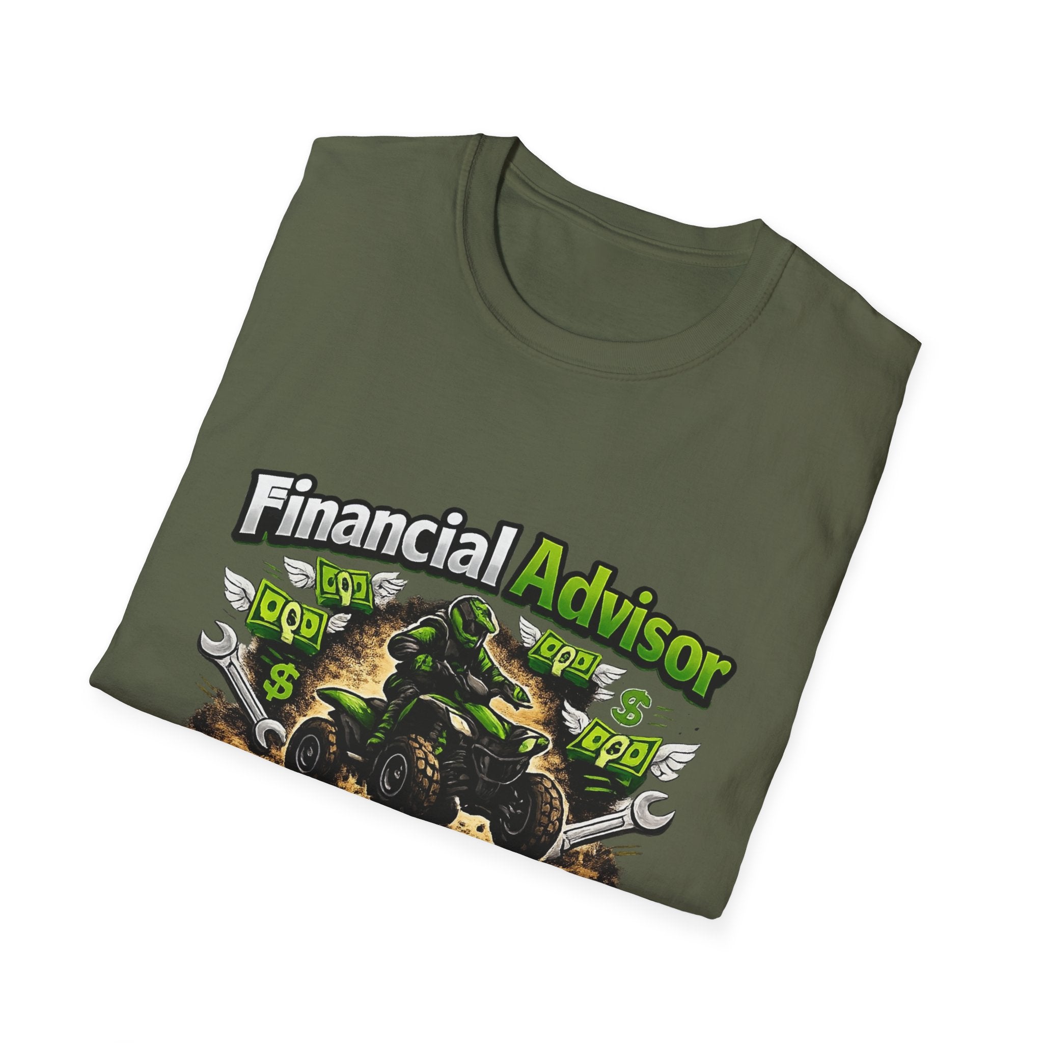 Financial Advisor ATV T‑Shirt — "Apparently I Know More ATV Parts" Money Mechanic Tee