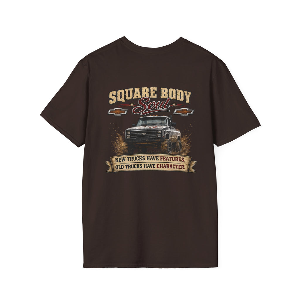 Square Body Soul - Chevrolet K30 Vintage Truck Pocket T‑Shirt