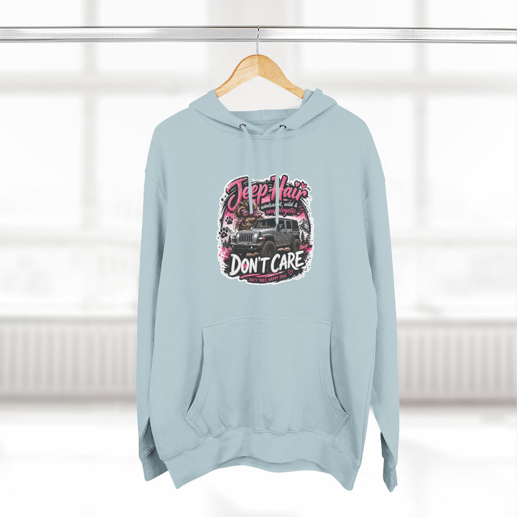 Jeep Hair Don't Care Three-Panel Fleece Hoodie