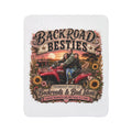 Backroad Besties Fleece Sherpa Blanket — Friendship Fueled by Backroads & Bad Ideas, Cozy Gift for Friends