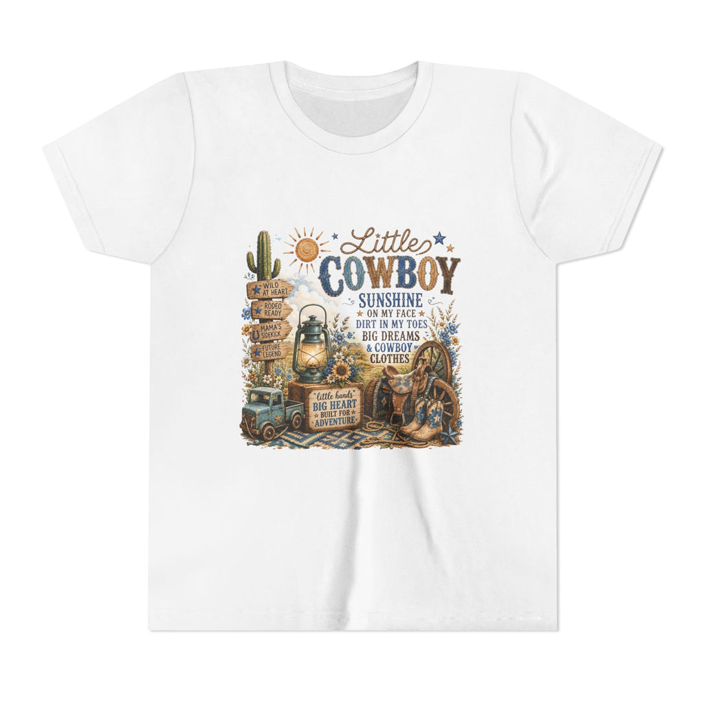 "Little Cowboy" Western Sunshine Graphic Shirt - Youth Tee