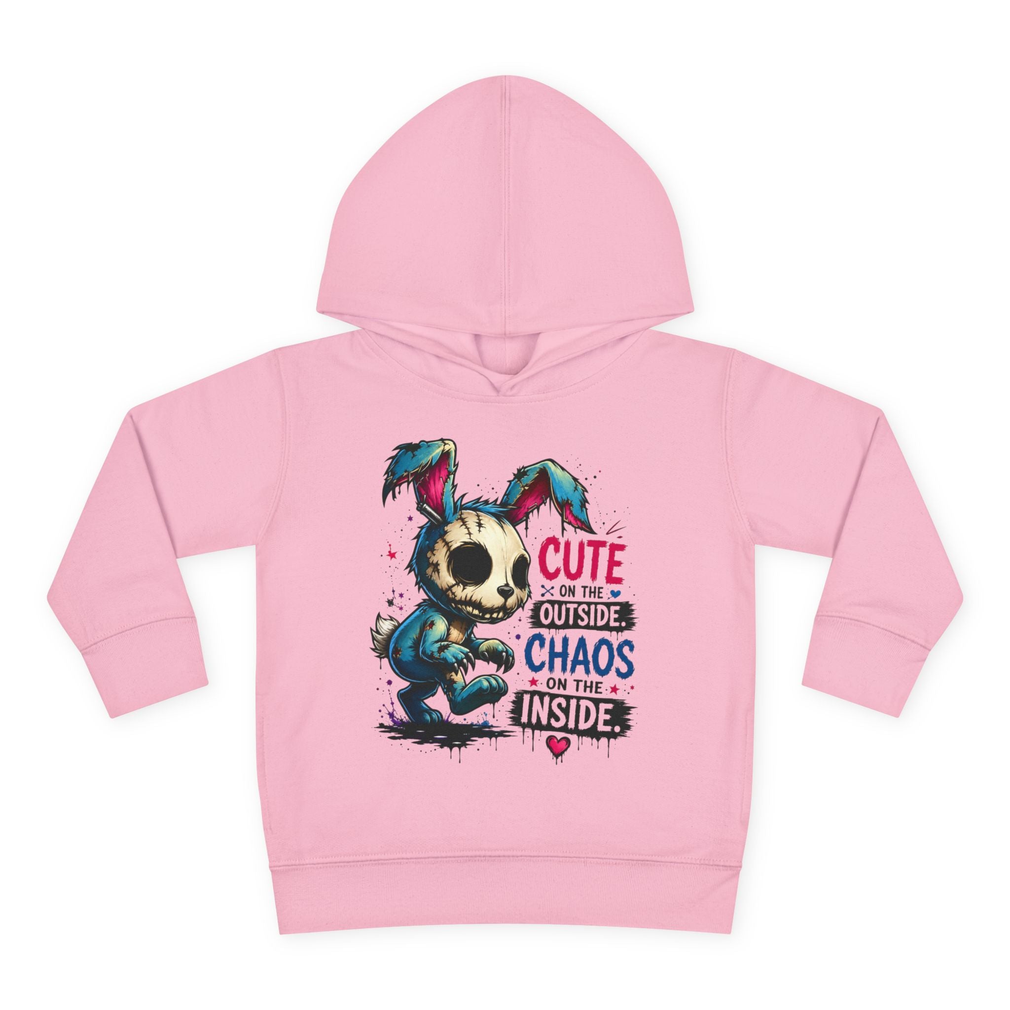 Cute on the outside Choas on the inside Toddler Pullover Fleece Hoodie