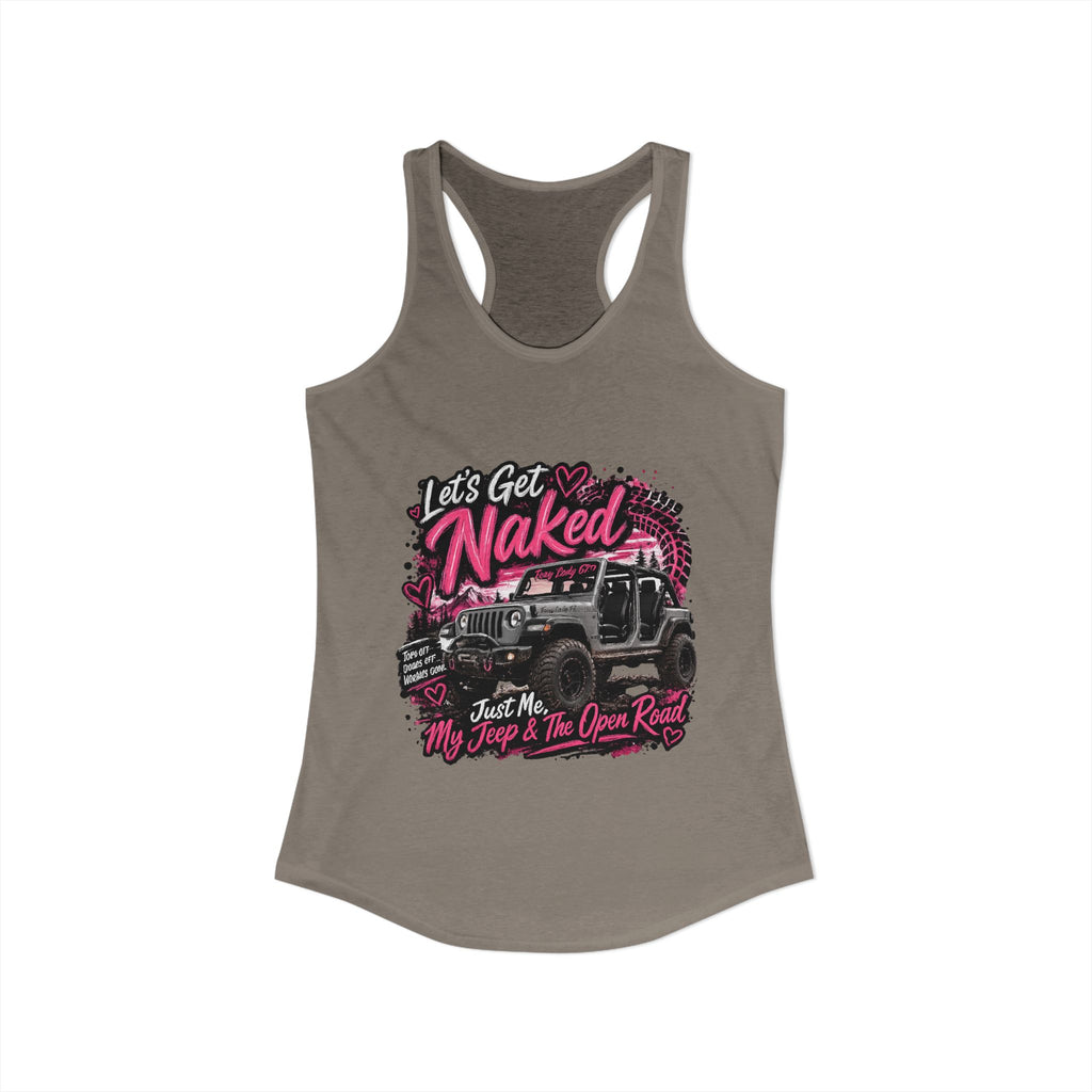 Let's Get Naked Jeep Women's Ideal Racerback Tank