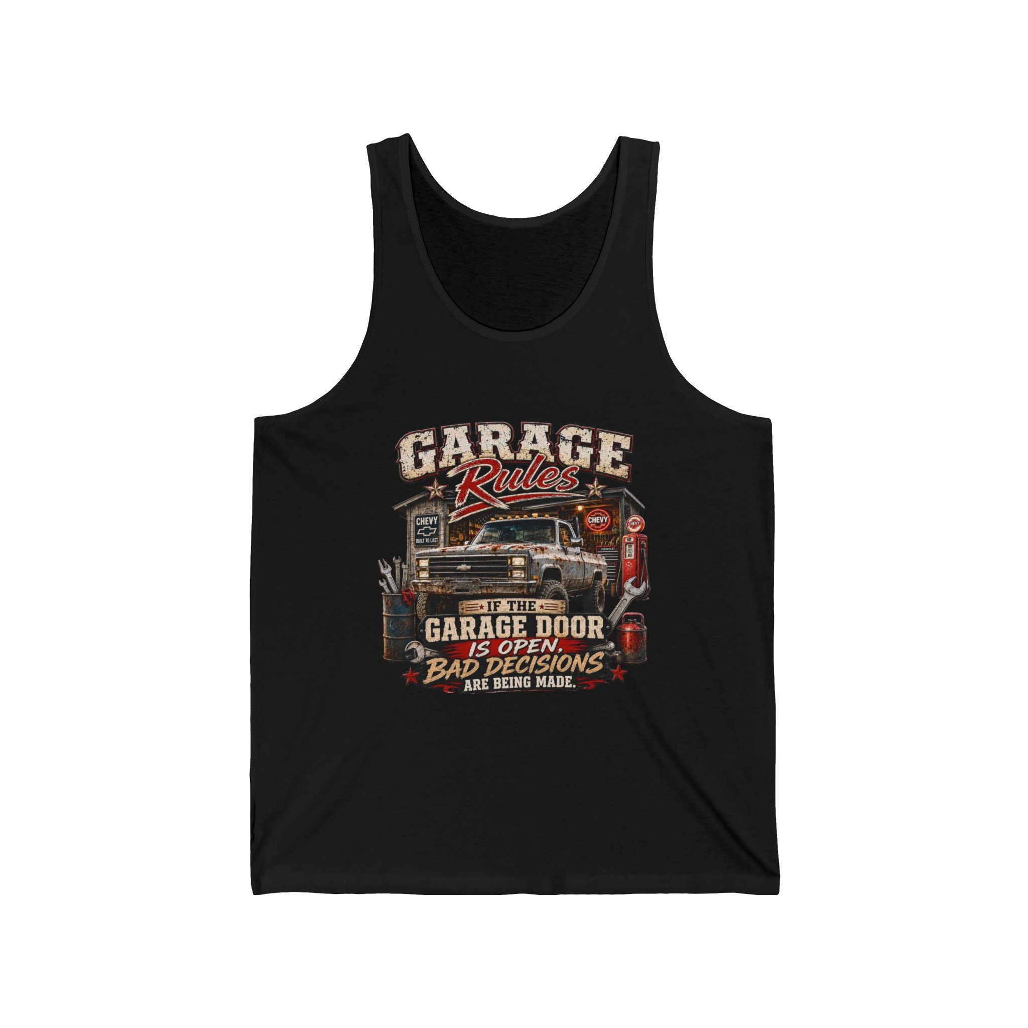 Garage Rules Chevy Truck Jersey Tank