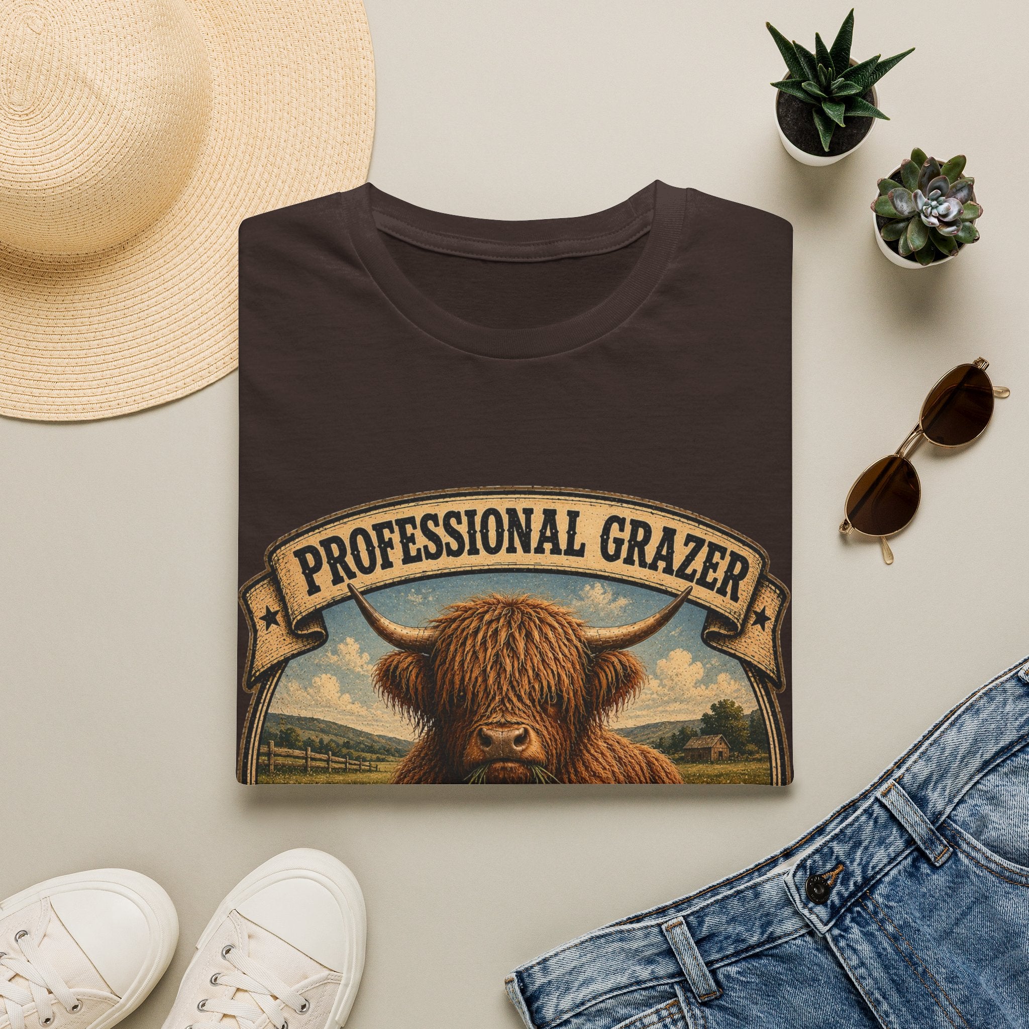 Before and After Coffee Highland Cow Unisex Softstyle T-Shirt