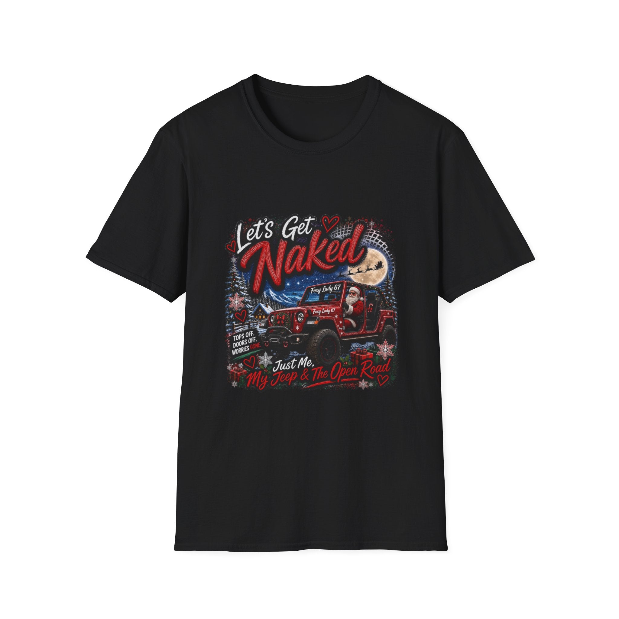 Let's Get Naked Jeep T-Shirt — Funny Off-Road Camping Tee