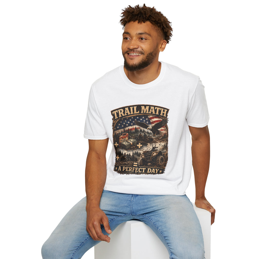 Trail Math T‑Shirt — Vintage Outdoor Eagle & American Flag Hiking Tee