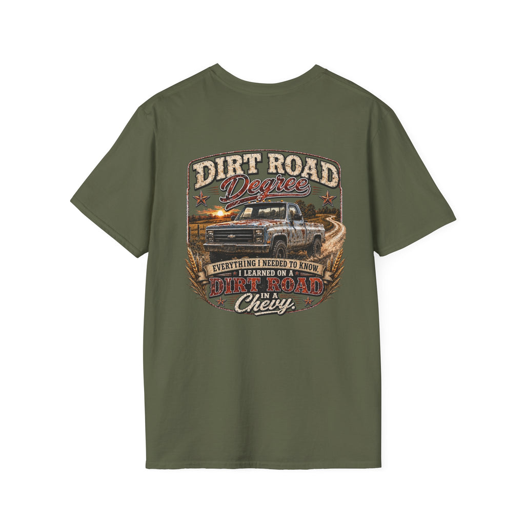 Dirt Road Degree - Chevrolet K30 Vintage Badge T-Shirt
