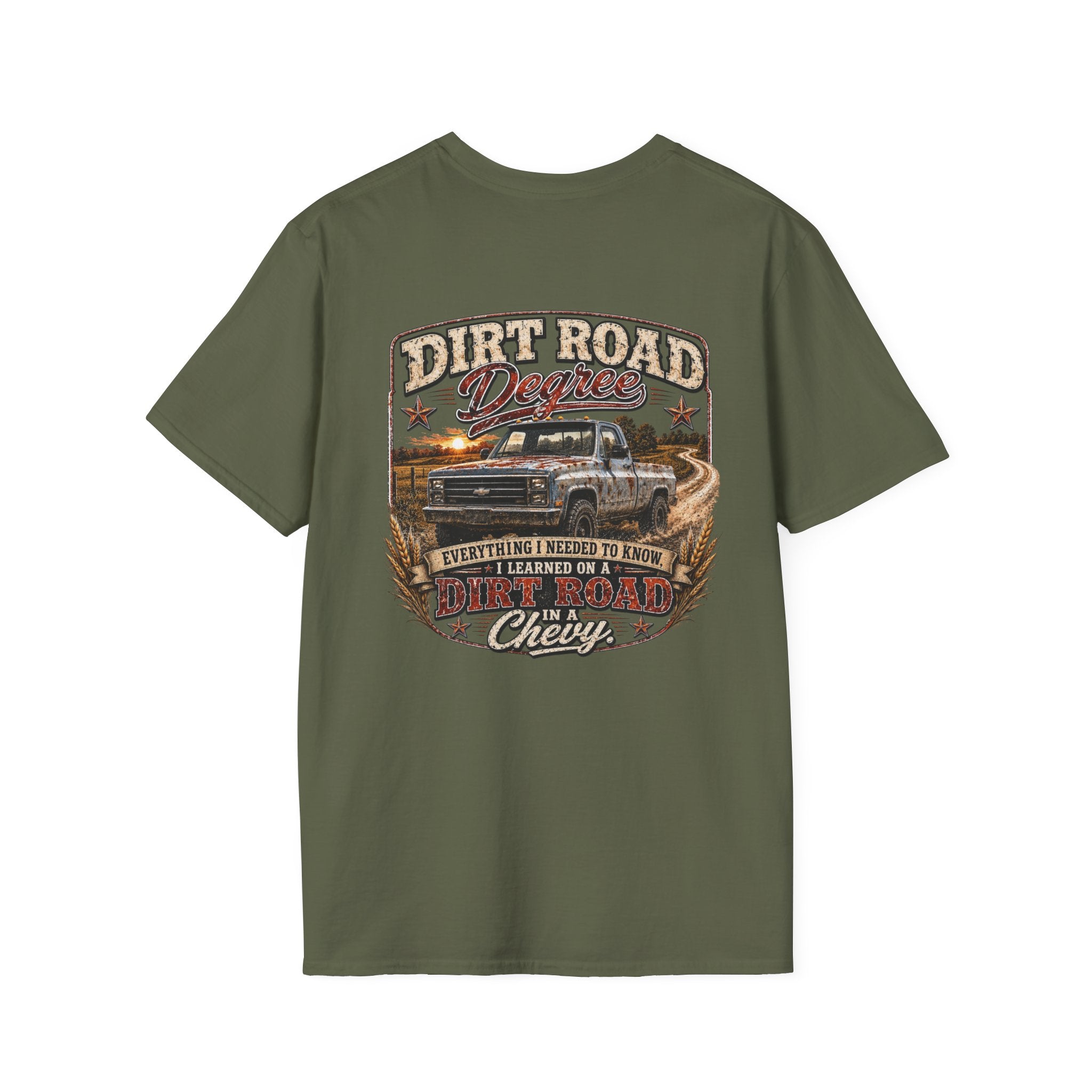 Dirt Road Degree - Chevrolet K30 Vintage Badge T-Shirt