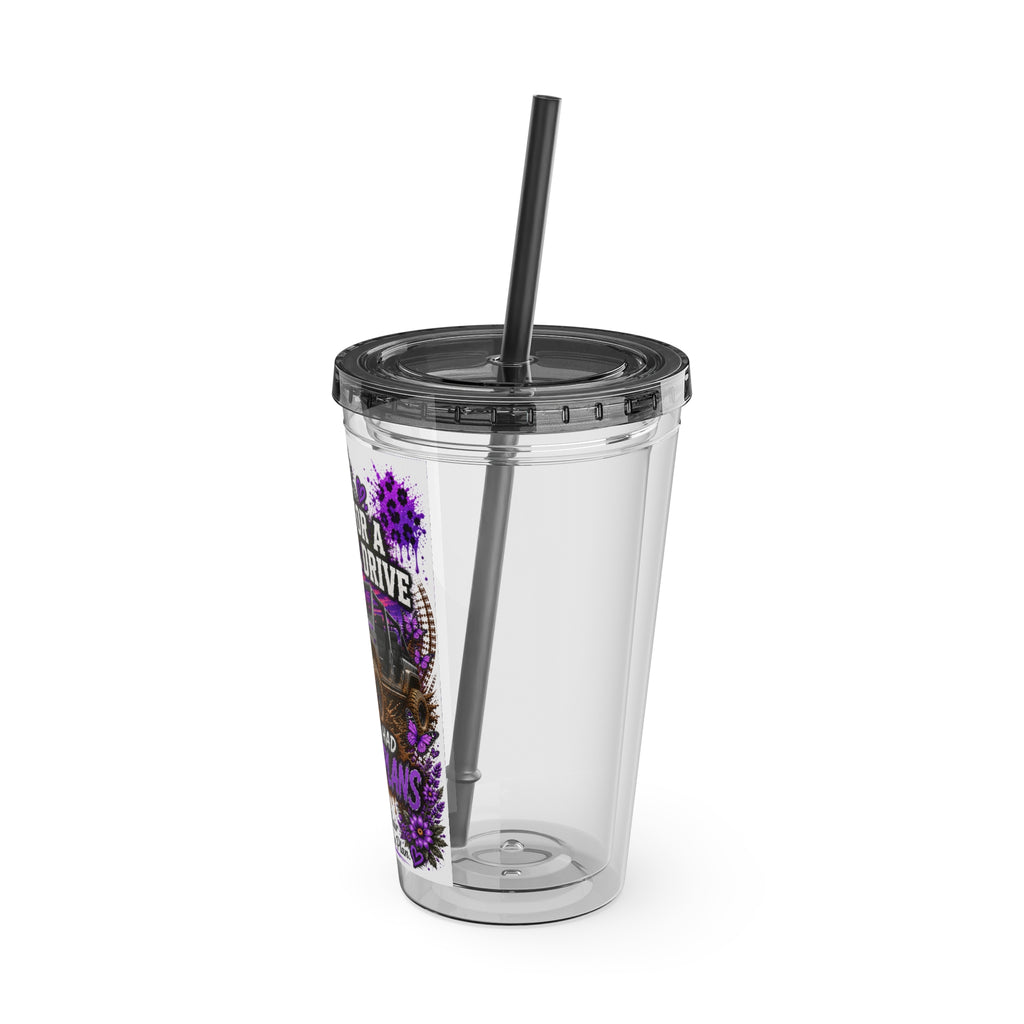 "I Left for a Peaceful Drive, The Mud Had Other Plans" Off‑Road Jeep Travel Cup — 16oz Tumbler with Straw