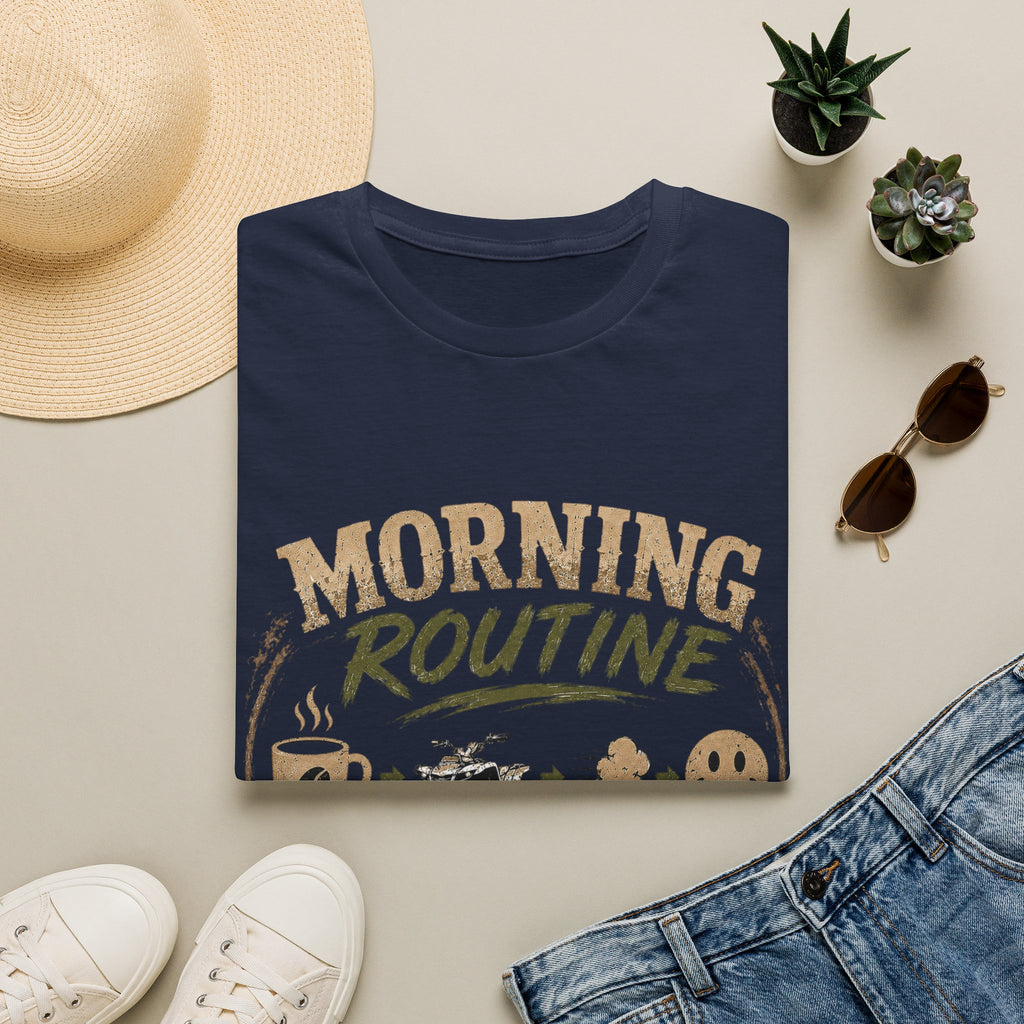 Morning Routine T-Shirt — “Coffee. ATV. Repeat.” Outdoor Adventure Graphic Tee