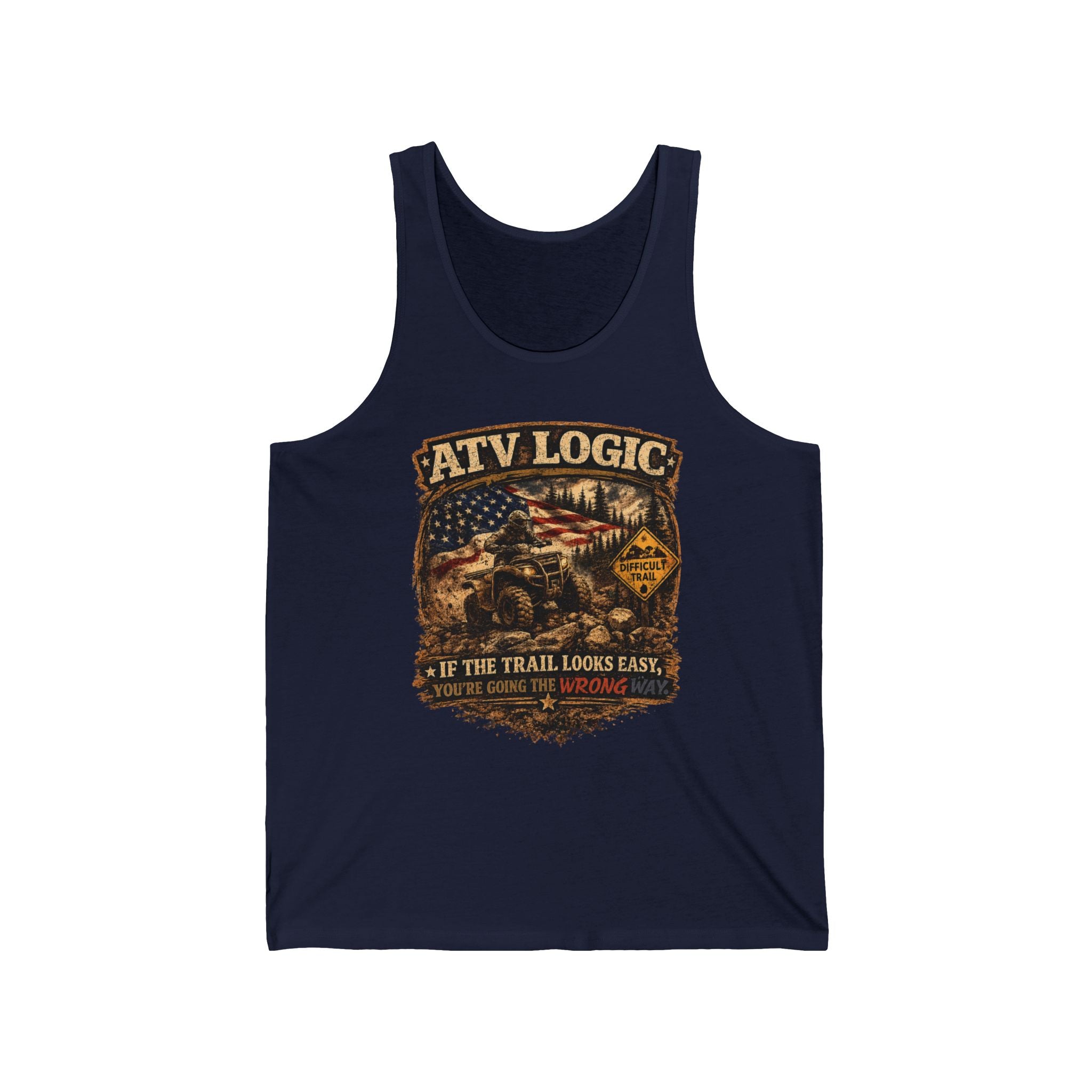 If The Trail Looks Easy Graphic Tank — ATV Logic Tank Top
