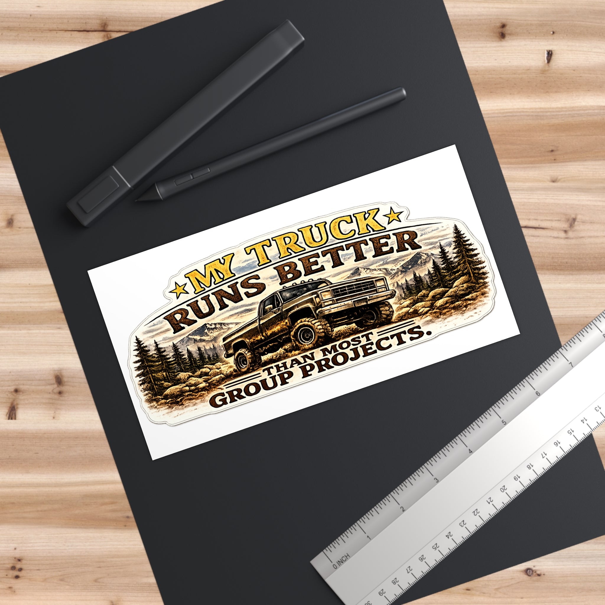 My Truck Runs Better Bumper Sticker — Vintage Off-Road Truck Decal