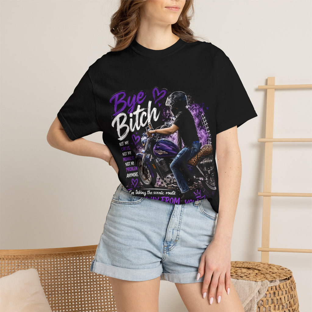 Bye Bitch Motorcycle T-Shirt — Women's Rider Graphic Tee