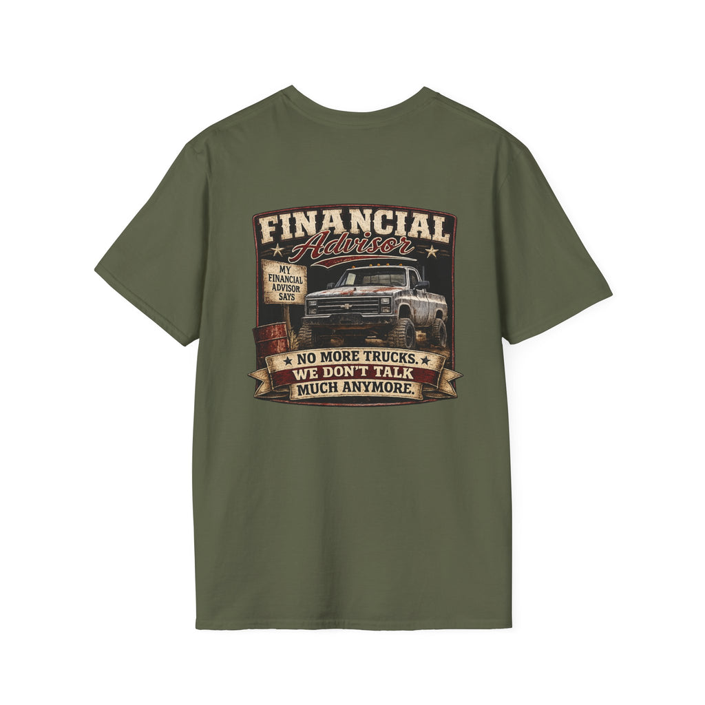 Financial Adviser - Chevrolet K30 Vintage Truck T-Shirt – Retro Chevy K-30 Badge Chest Tee