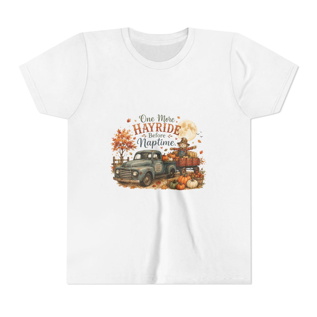 'One More Hayride Before Naptime' Fall Pumpkin Truck Shirt - Youth Tee