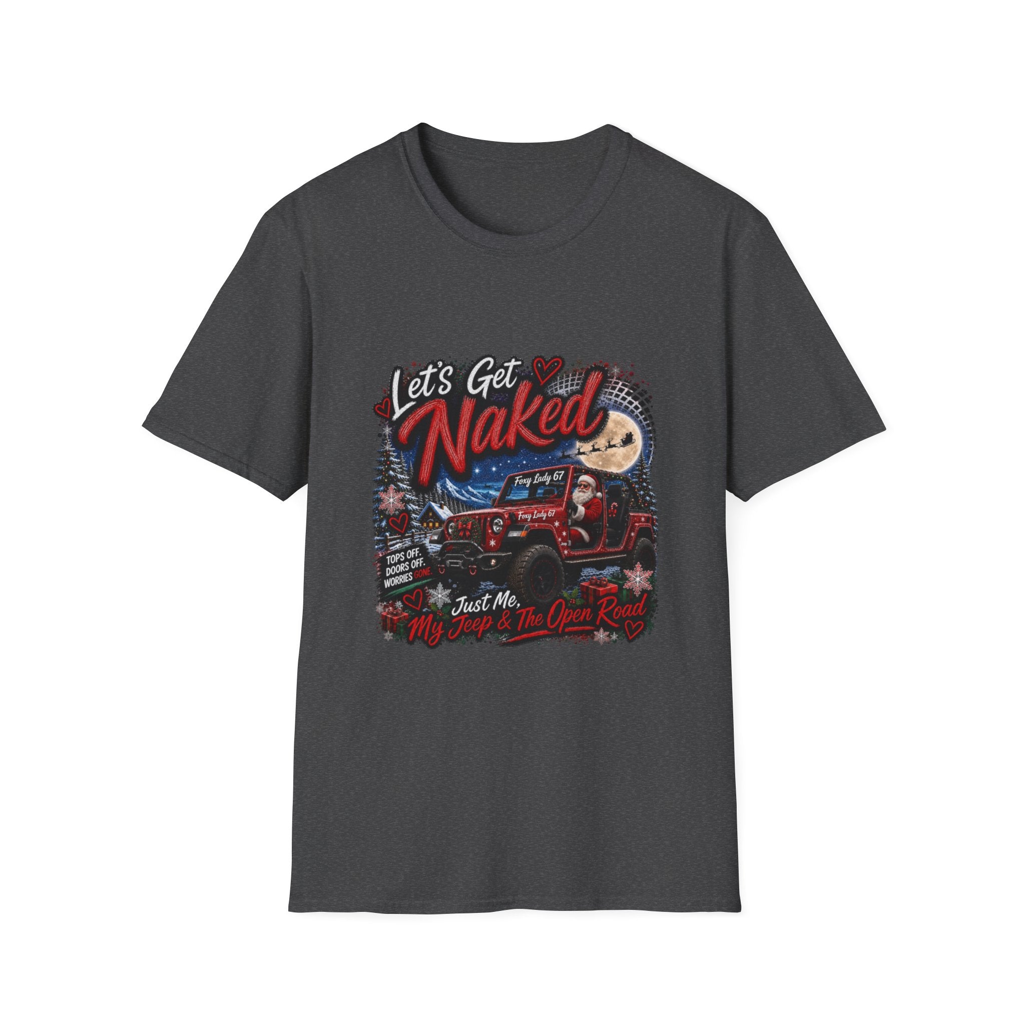 Let's Get Naked Jeep T-Shirt — Funny Off-Road Camping Tee