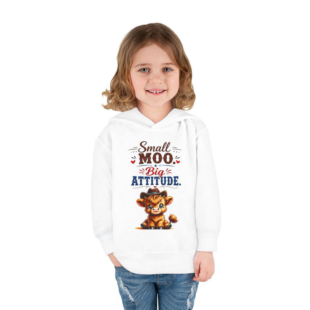 Small Moo Big Attitude Toddler Pullover Fleece Hoodie
