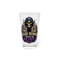 Dark Humor Keeps Me Alive Grim Reaper Purple Pint Glass, 16oz