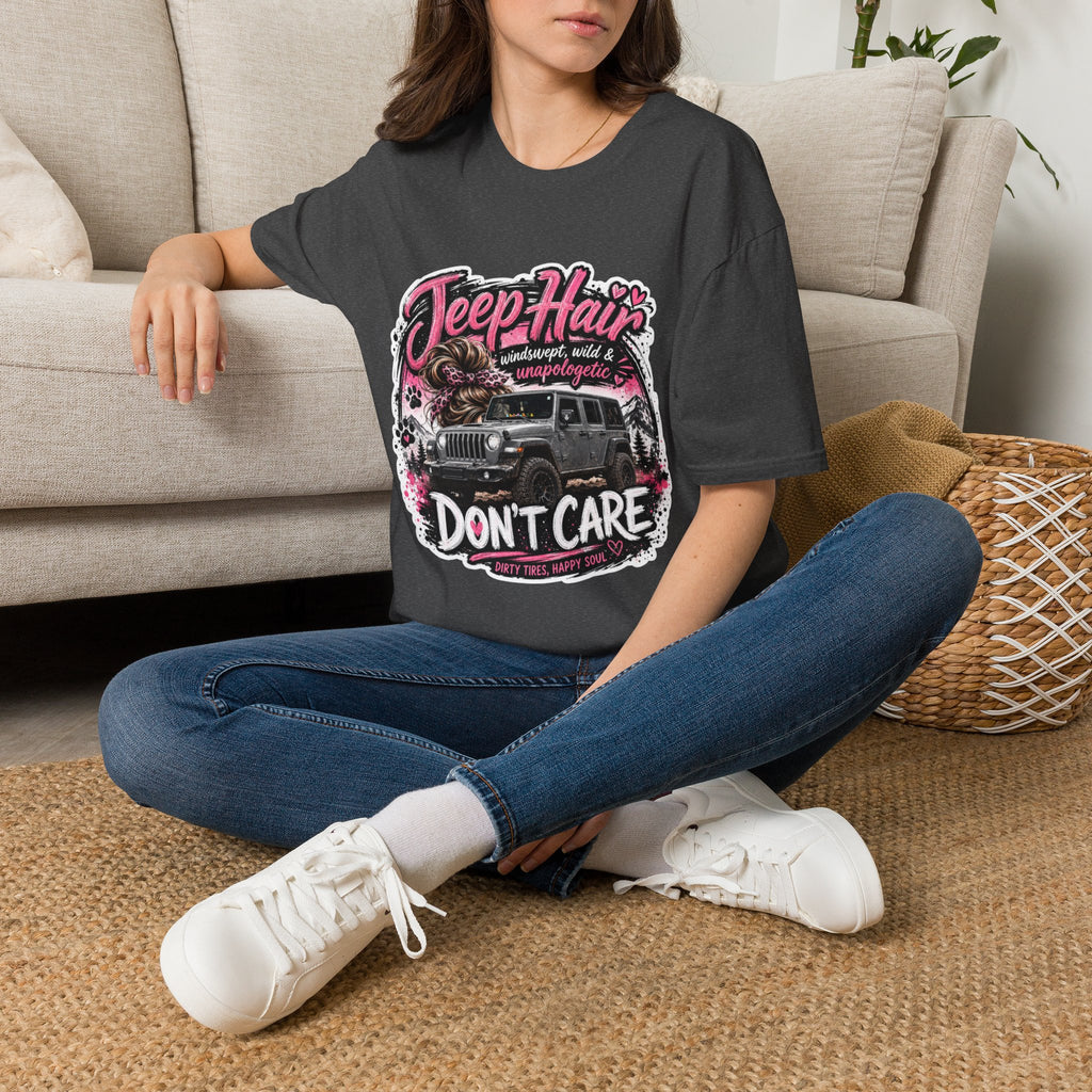 Jeep Hair Don't Care (Pink) Unisex Softstyle T-Shirt