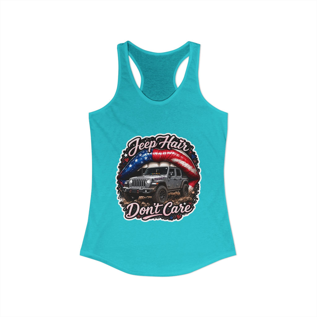 Jeep Hair Don't Care Women's Ideal Racerback Tank