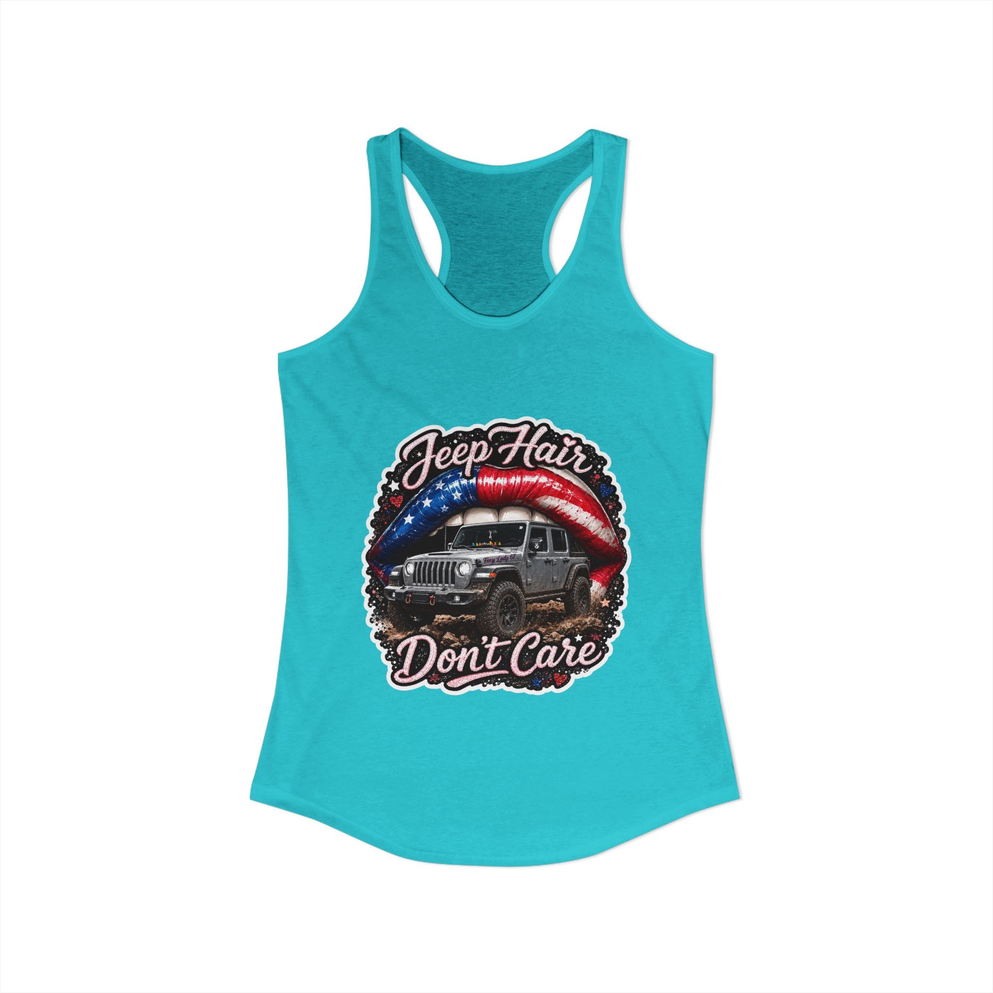 Jeep Hair Don't Care Women's Ideal Racerback Tank