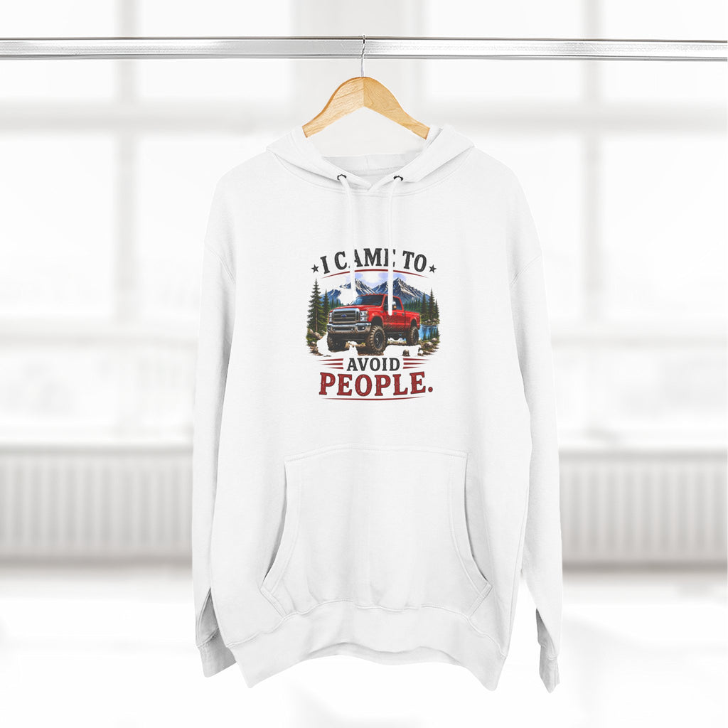 I Came to Avoid People Truck Three-Panel Fleece Hoodie