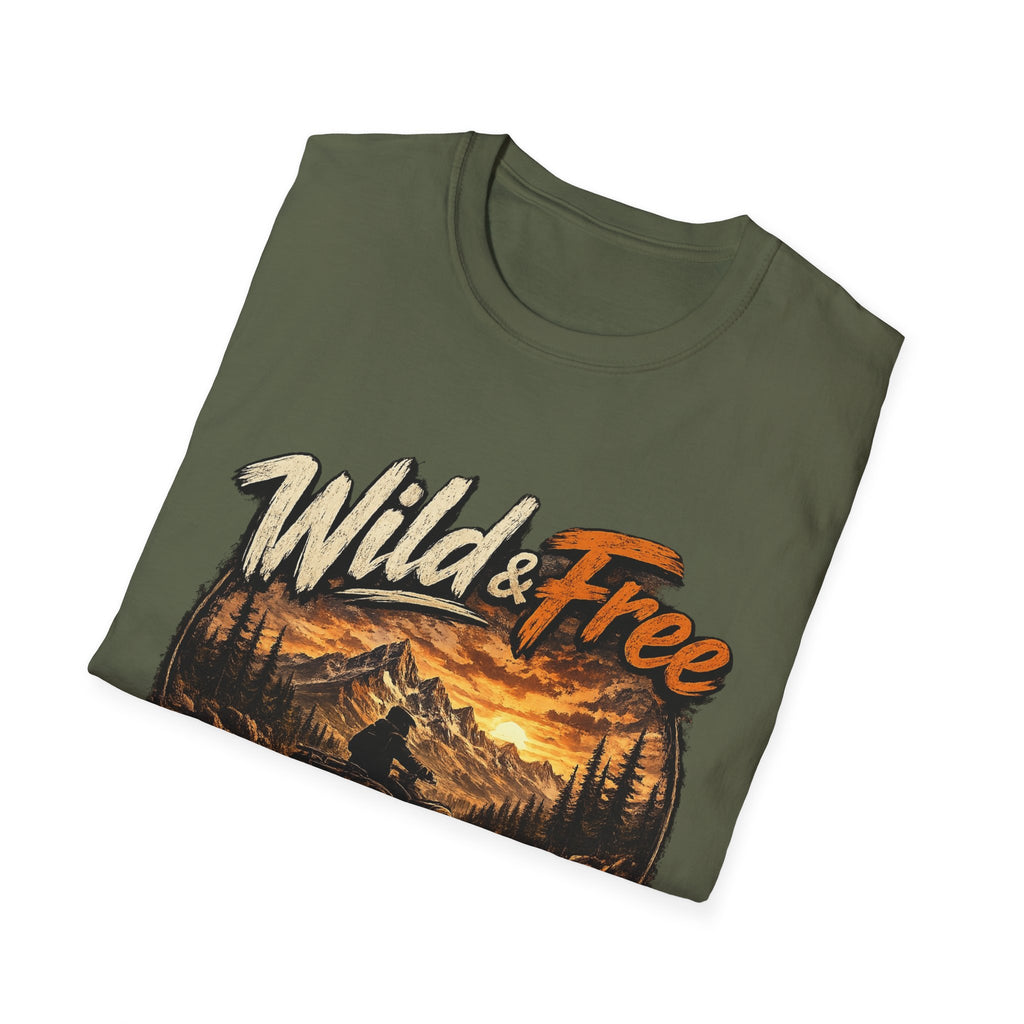 Wild & Free Mountain T-Shirt — 'The Best Roads Aren't Roads At All' Adventure Tee