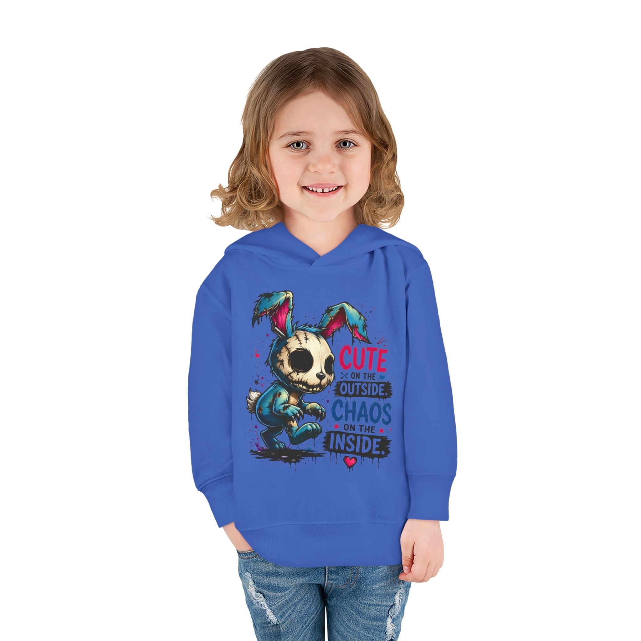 Cute on the outside Choas on the inside Toddler Pullover Fleece Hoodie