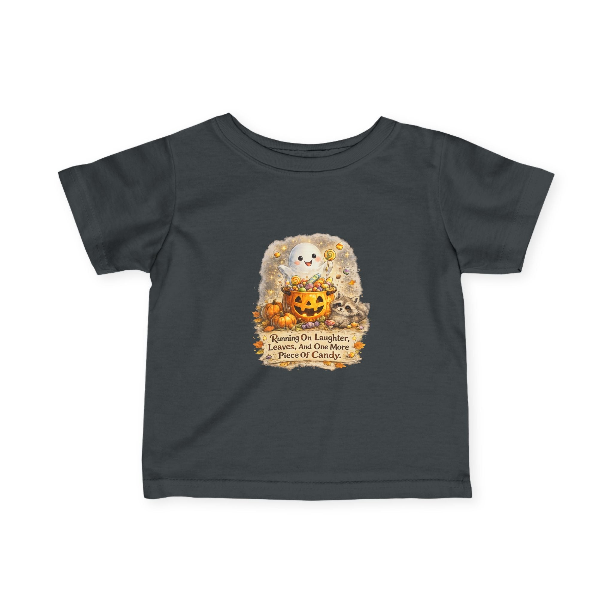 Cute Pumpkin & ‘Sharing Our Laughter…Peace Of Candy’ Baby T-Shirt – Infant Halloween Ghost Tee