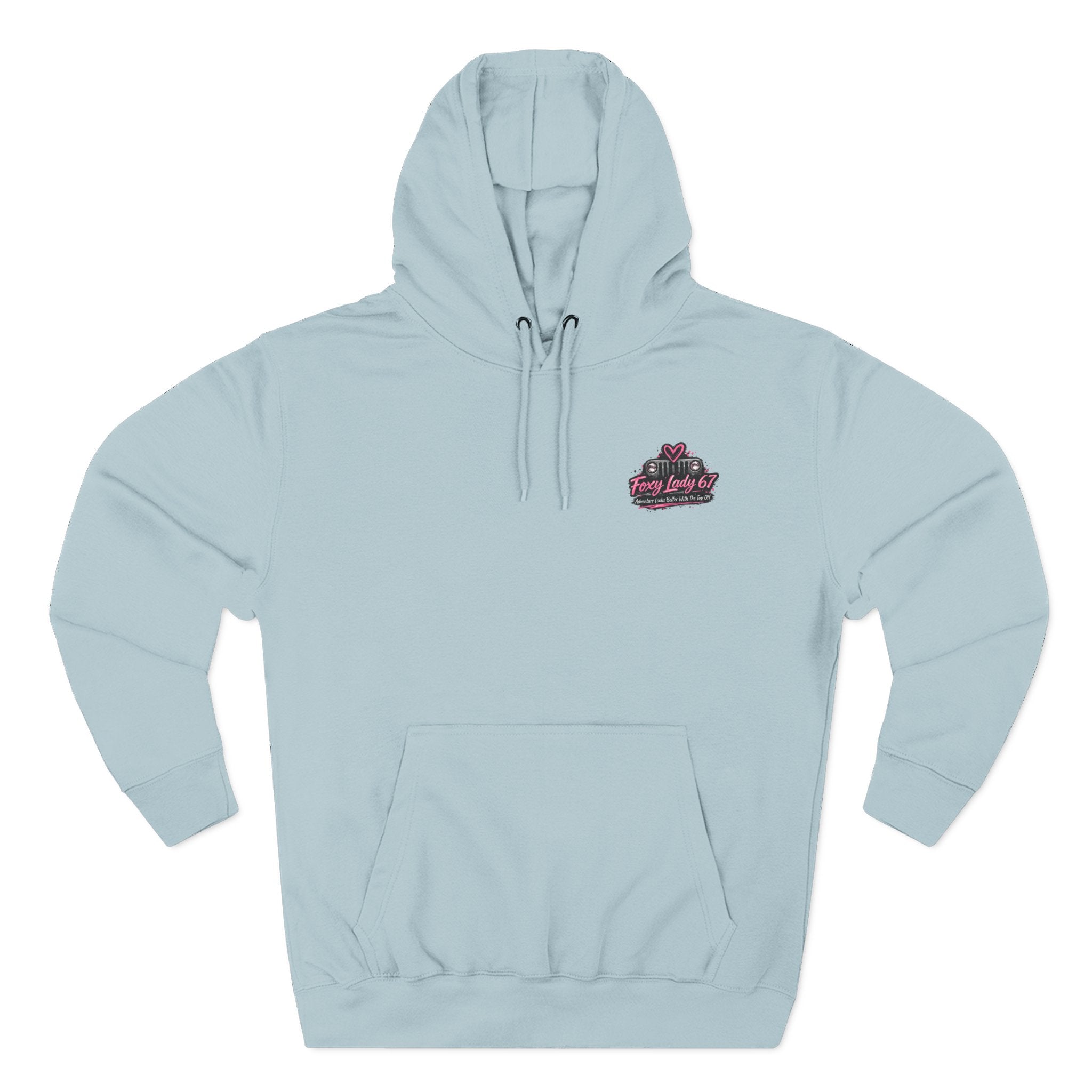 Let's Get Naked Jeep (design on front and back) Three-Panel Fleece Hoodie