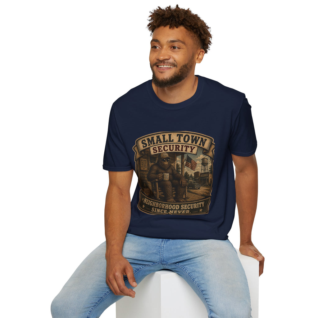 Small Town Security T‑Shirt — Funny Neighborhood Watch Graphic Tee