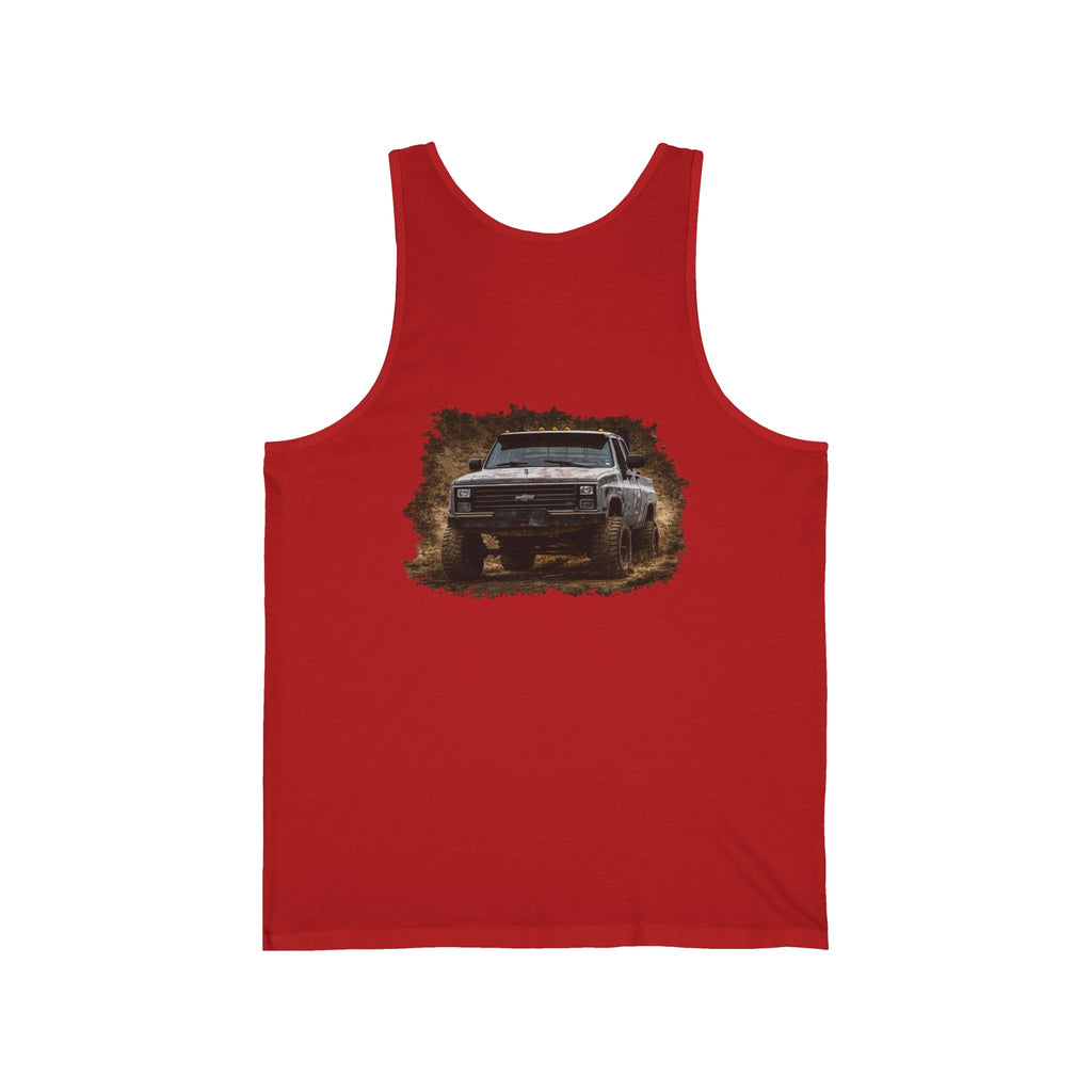 Off‑Road Pickup Tank Top — K30 Badge & Rugged Truck Graphic