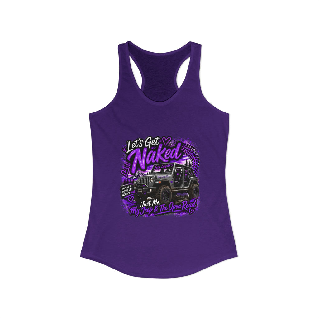 Let's Get Naked Jeep - Women's Ideal Racerback Tank