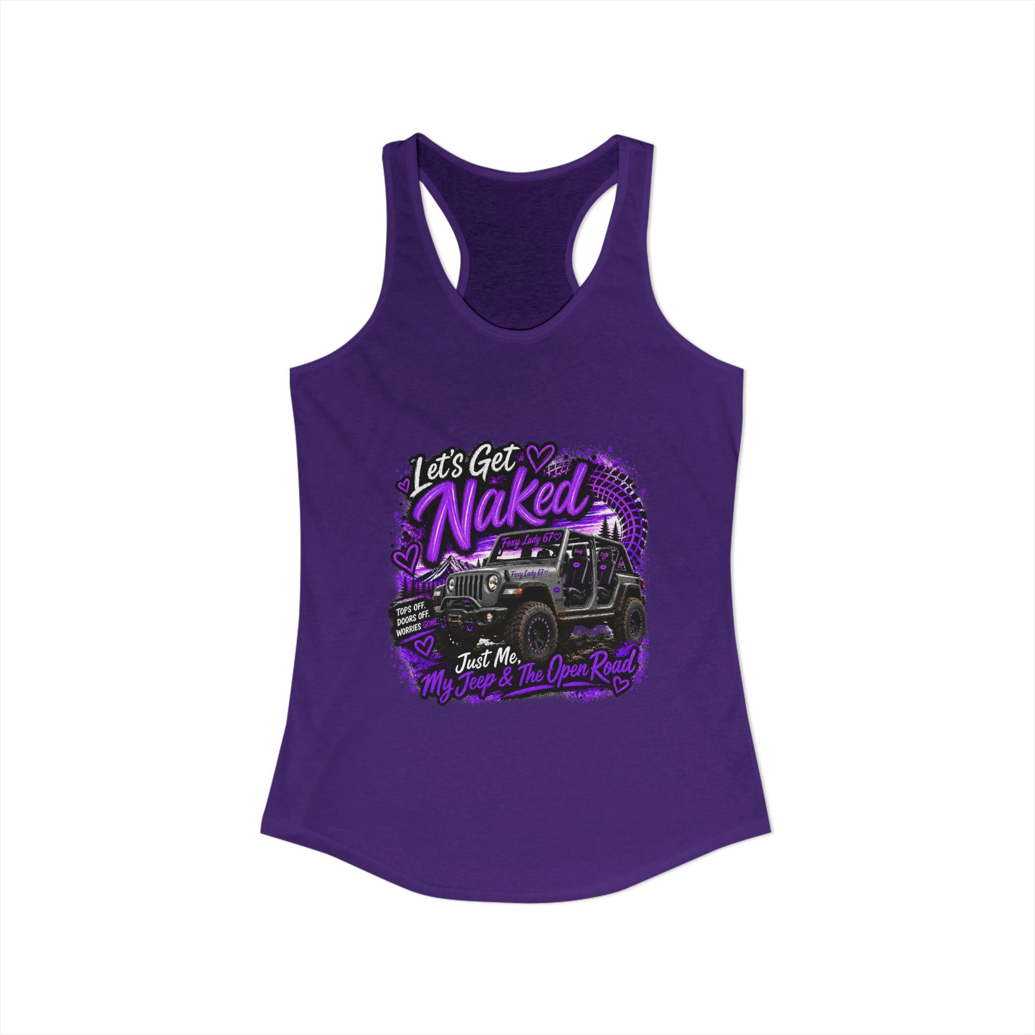Let's Get Naked Jeep - Women's Ideal Racerback Tank