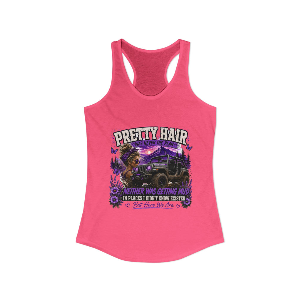 Pretty Hair Jeep Women's Ideal Racerback Tank