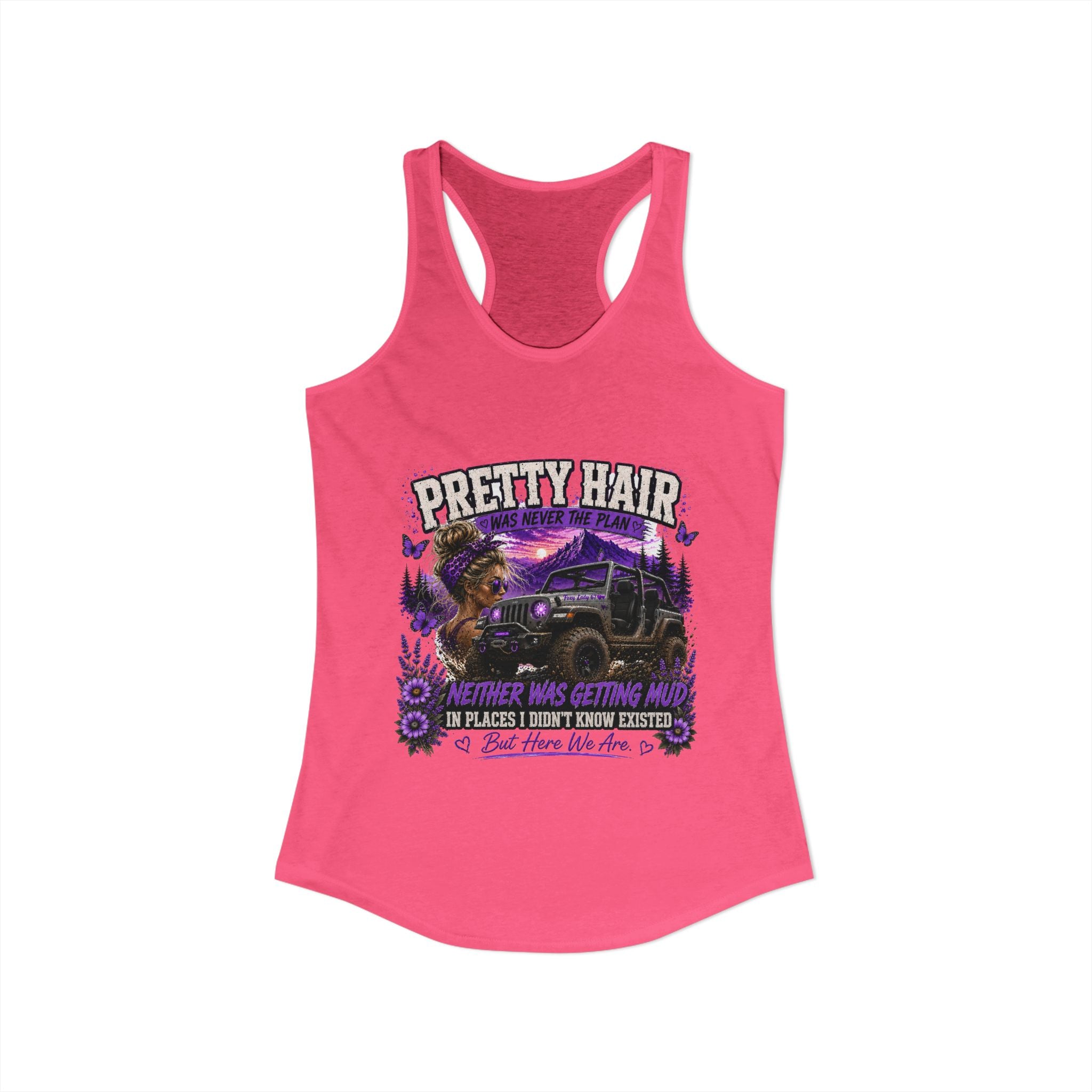 Pretty Hair Jeep Women's Ideal Racerback Tank