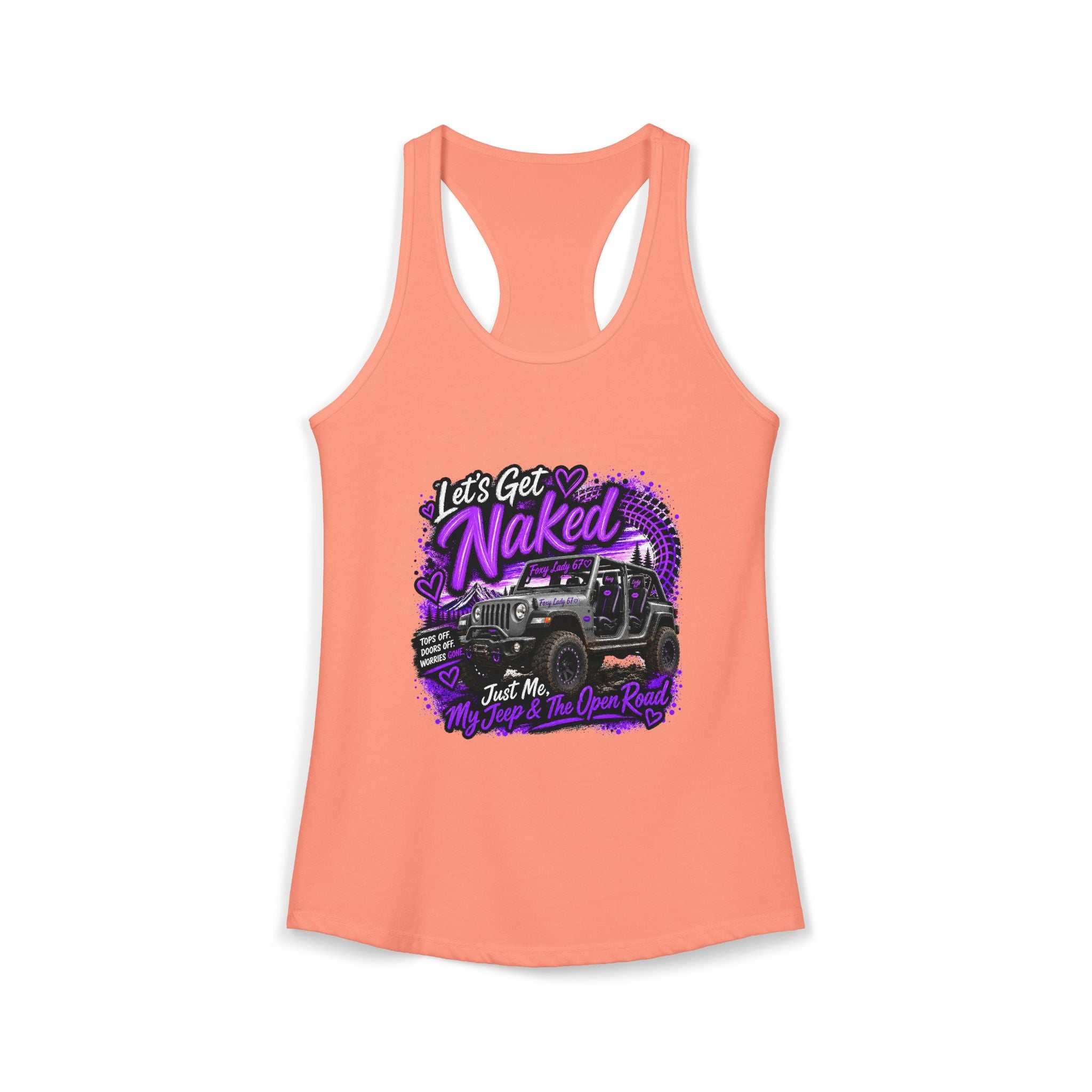 Let's Get Naked Jeep - Women's Ideal Racerback Tank