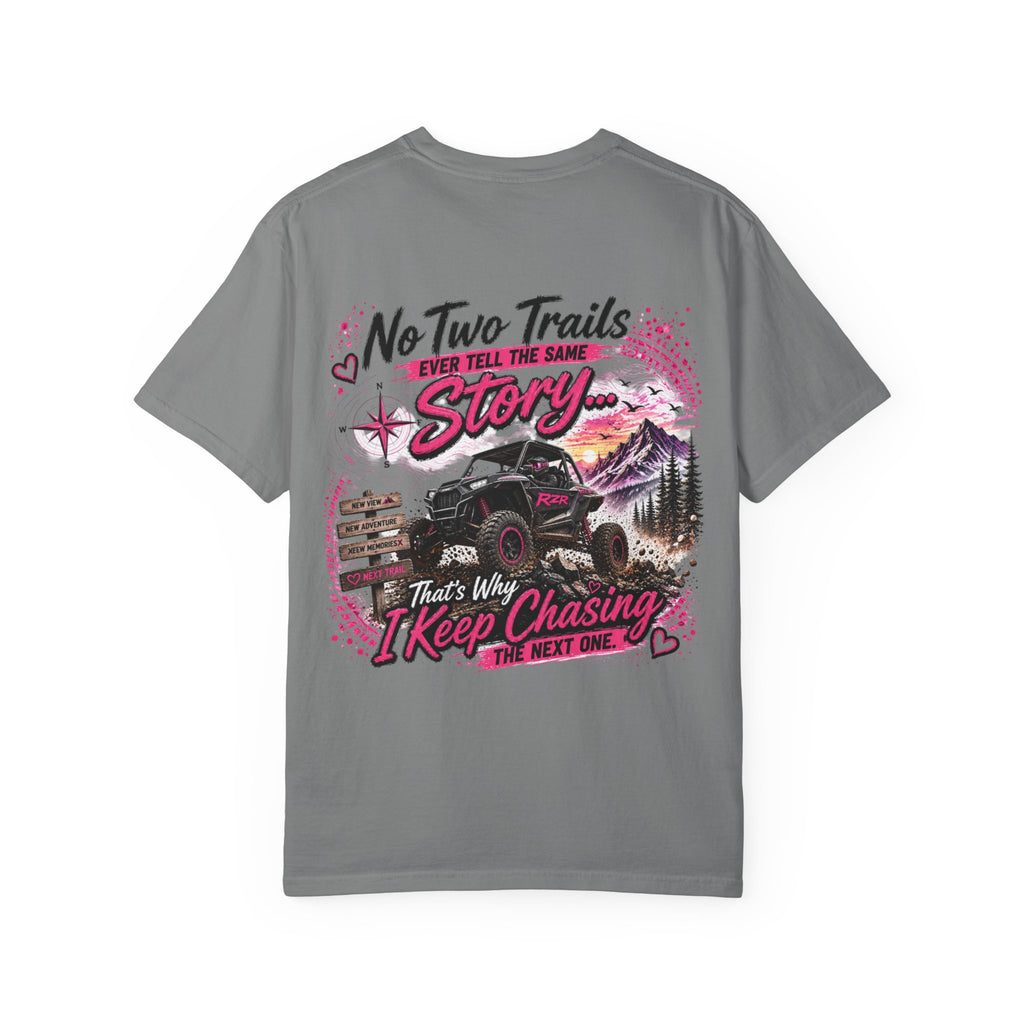 Off-Road Adventure T-Shirt — "No Two Trails Ever Tell the Same Story" Graphic Tee