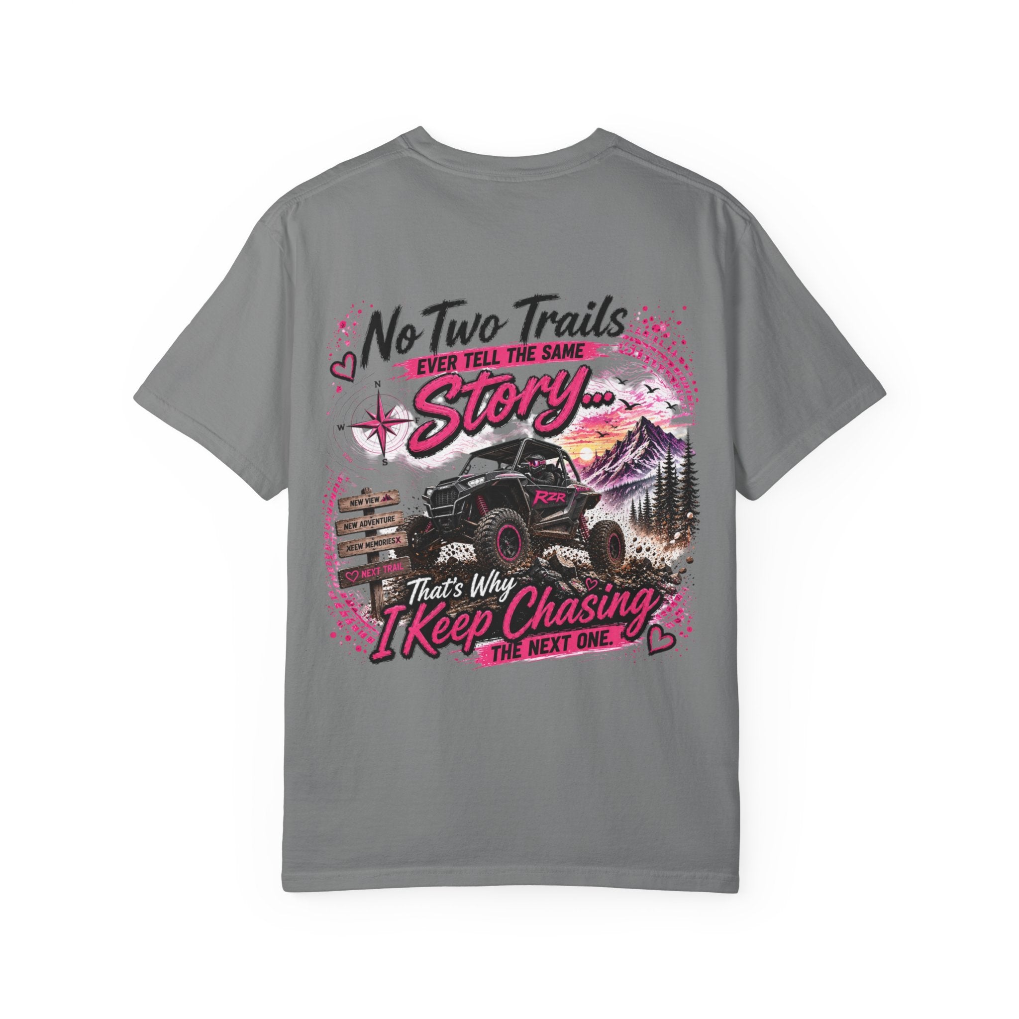 Off-Road Adventure T-Shirt — "No Two Trails Ever Tell the Same Story" Graphic Tee