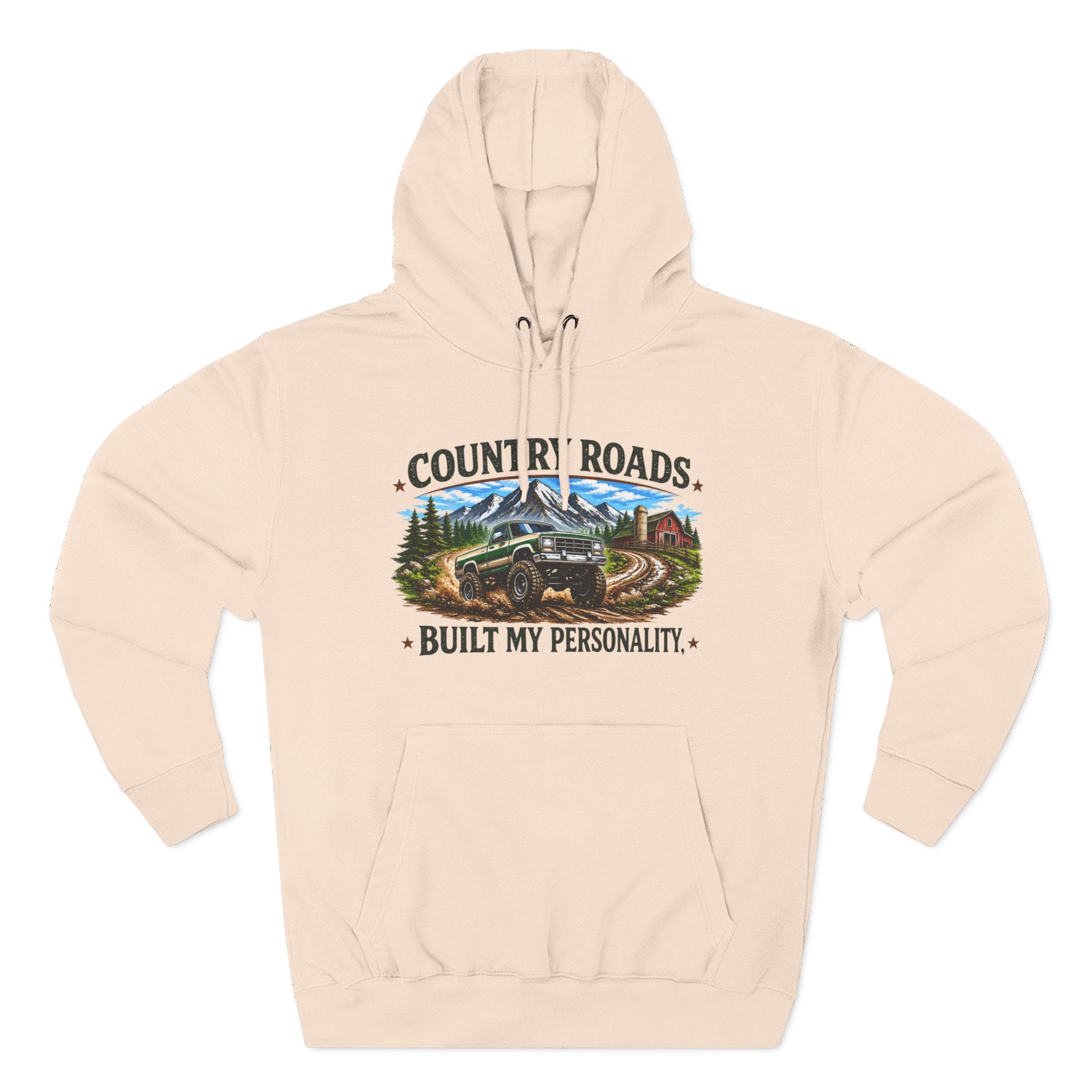 Country Roads Hoodie — "Country Roads Built My Personality" Graphic Hoodie