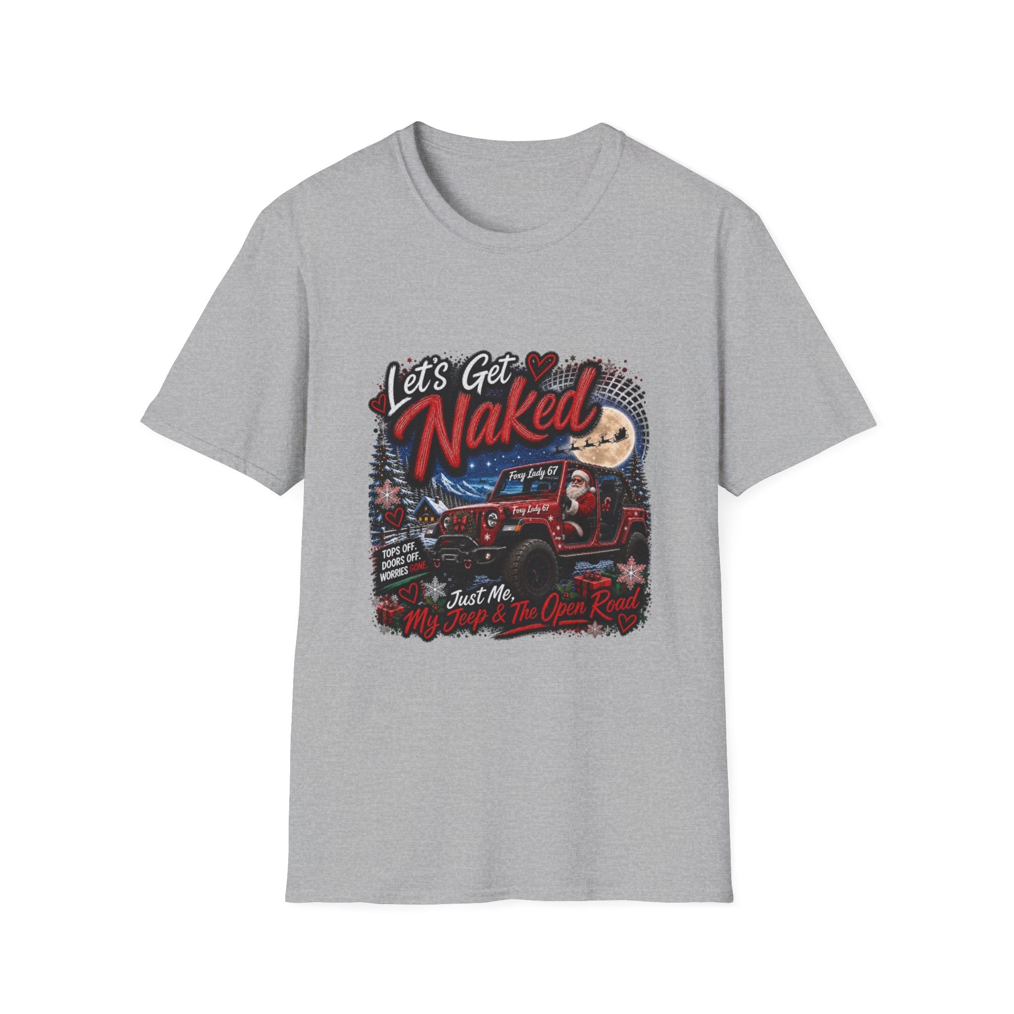 Let's Get Naked Jeep T-Shirt — Funny Off-Road Camping Tee
