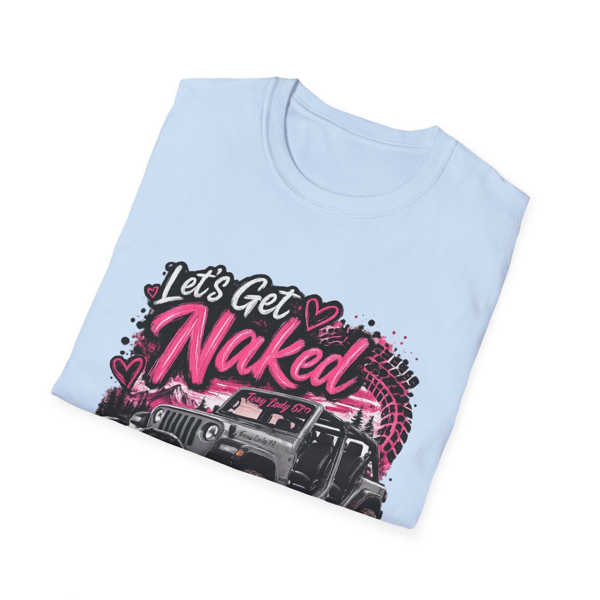 Jeep 'Let's Get Naked' Graphic T-Shirt — Funny Off-Roading Top