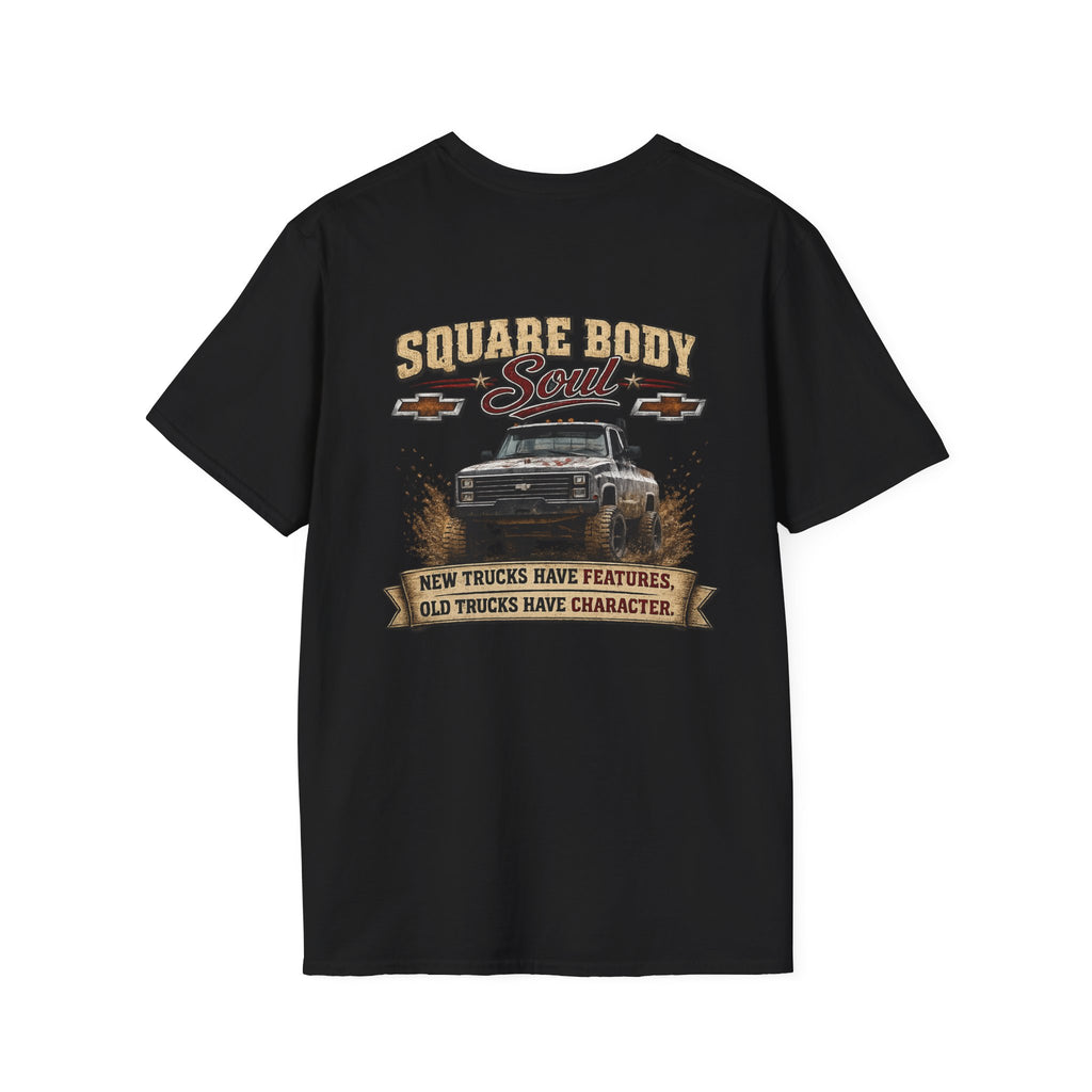 Square Body Soul - Chevrolet K30 Vintage Truck Pocket T‑Shirt