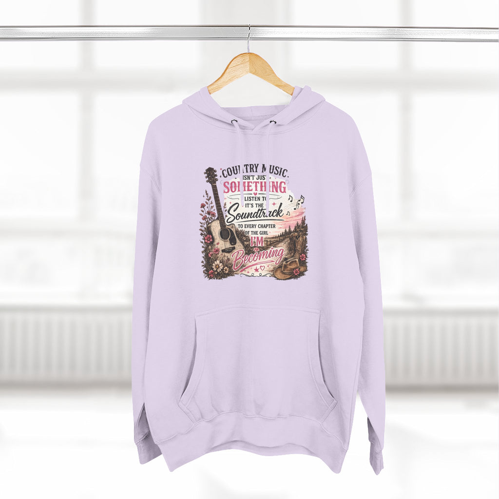 Country Music Soundtrack Hoodie — Vintage Guitar Scenic Graphic
