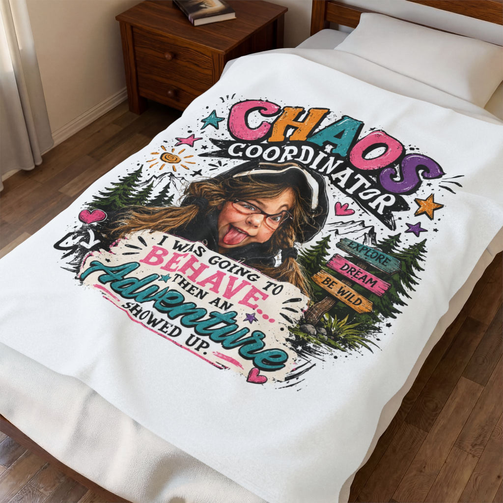 "Chaos Coordinator" Adventure Kids Velveteen Throw - Plush Blanket