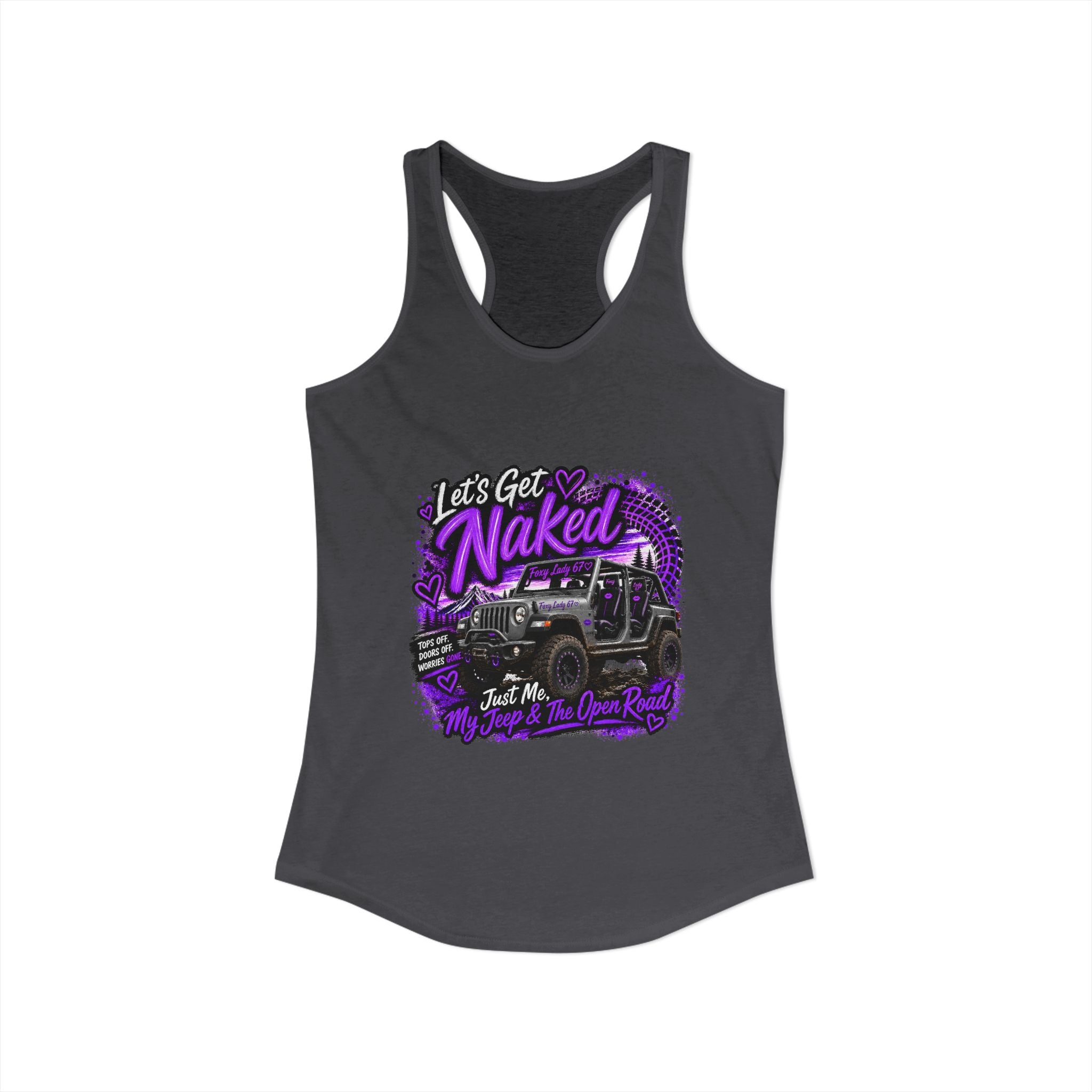 Let's Get Naked Jeep - Women's Ideal Racerback Tank